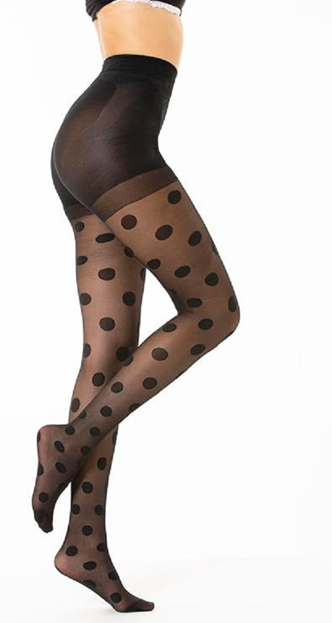 COFI 1453 Strumpfhose Total Shaper Strumpfhose mit Punkten 40 DEN