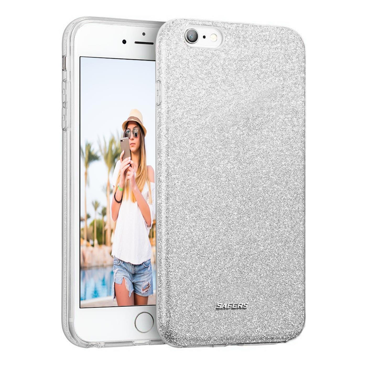CoolGadget Handyhülle Glitzer Glamour Hülle für Apple iPhone 6, iPhone 6S 4,7 Zoll, Slim Case mit Glossy Effect Schutzhülle für iPhone 6 / 6S Hülle