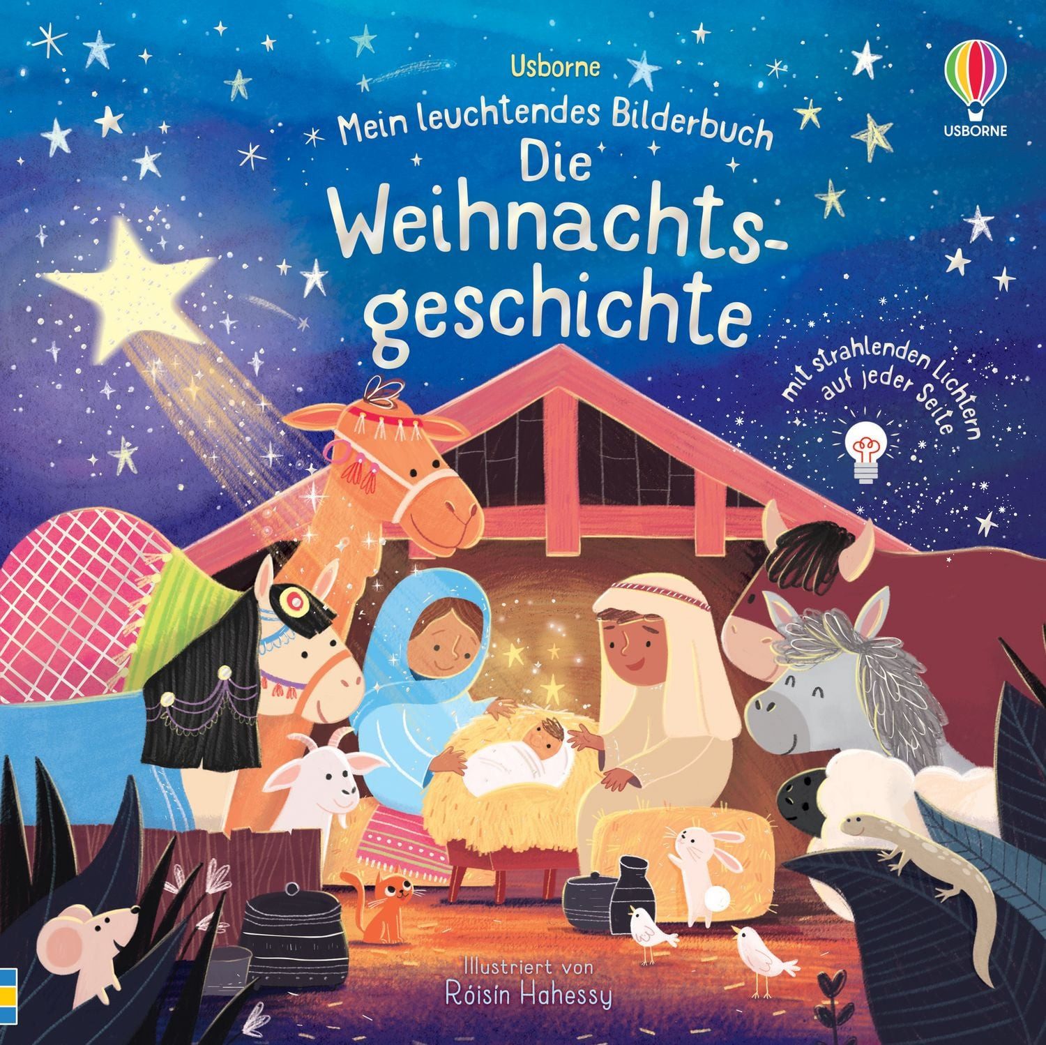 Mein leuchtendes Bilderbuch: Die Weihnachtsgeschichte / Sam Taplin, mit Lichtern auf jeder Seite