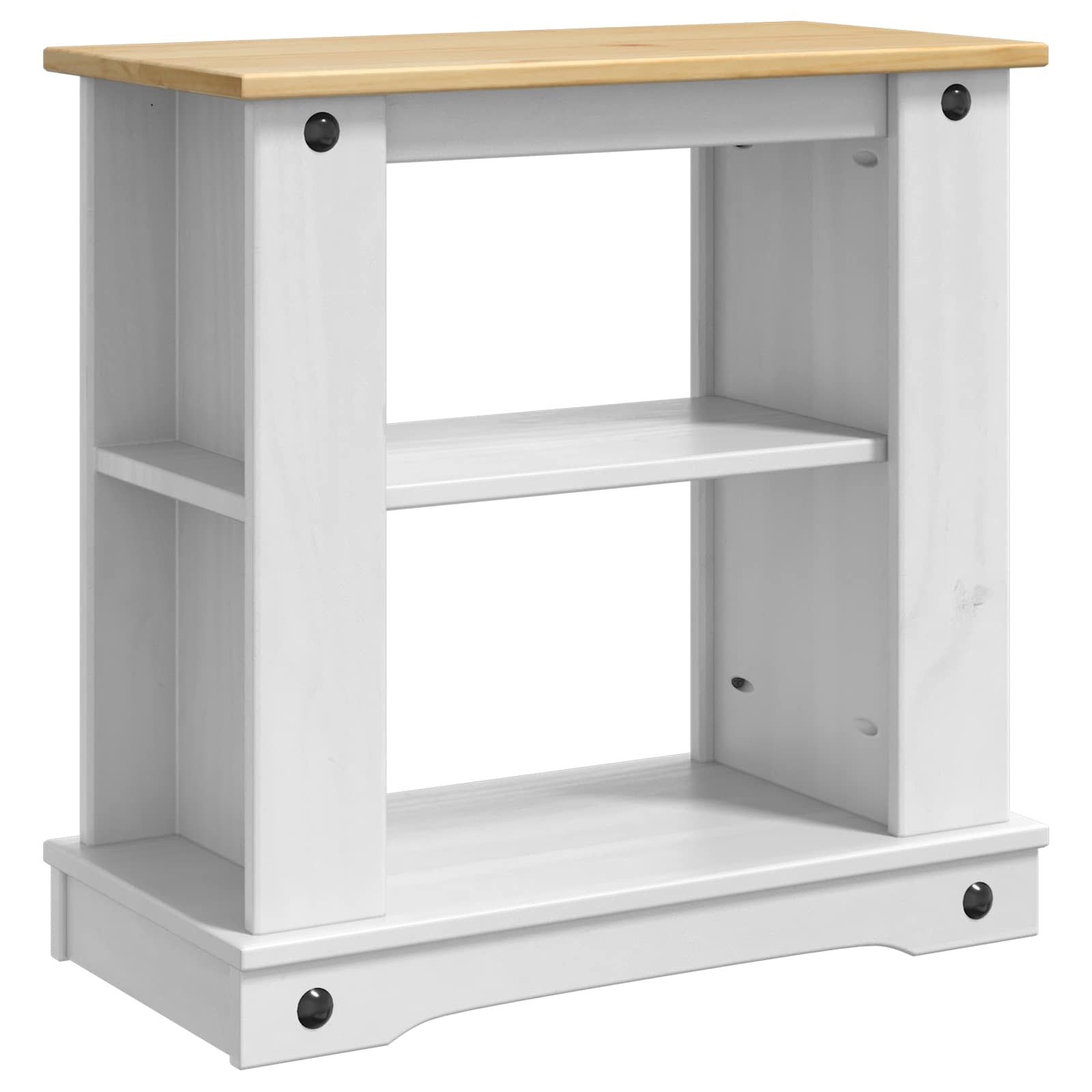 vidaXL Aquariumunterschrank Aquariumständer CORONA Weiß und Braun 60 x 30 x 60 cm 150 kg (1-St)