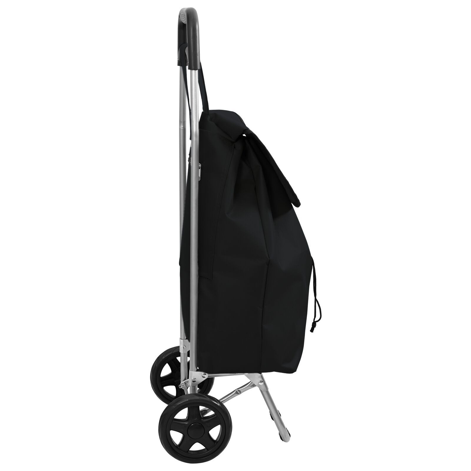 vidaXL Einkaufstrolley 35 x 28 x 92 cm Einkaufswagen mit Rädern Schwarz 35 L