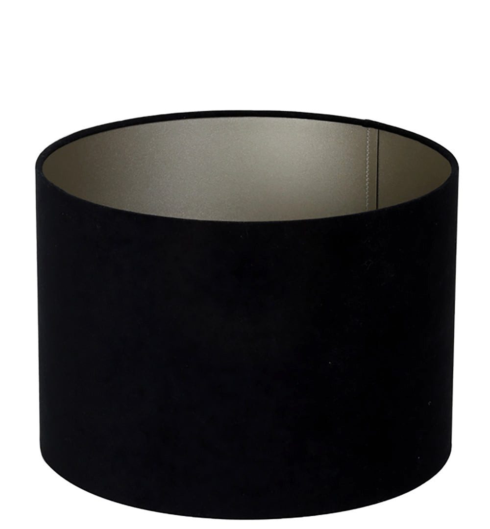 Dirk Davids Leuchten GmbH Lampenschirm Lampenschirm Zylinder in Velours Schwarz 40-40-30cm, Zeitloses Design