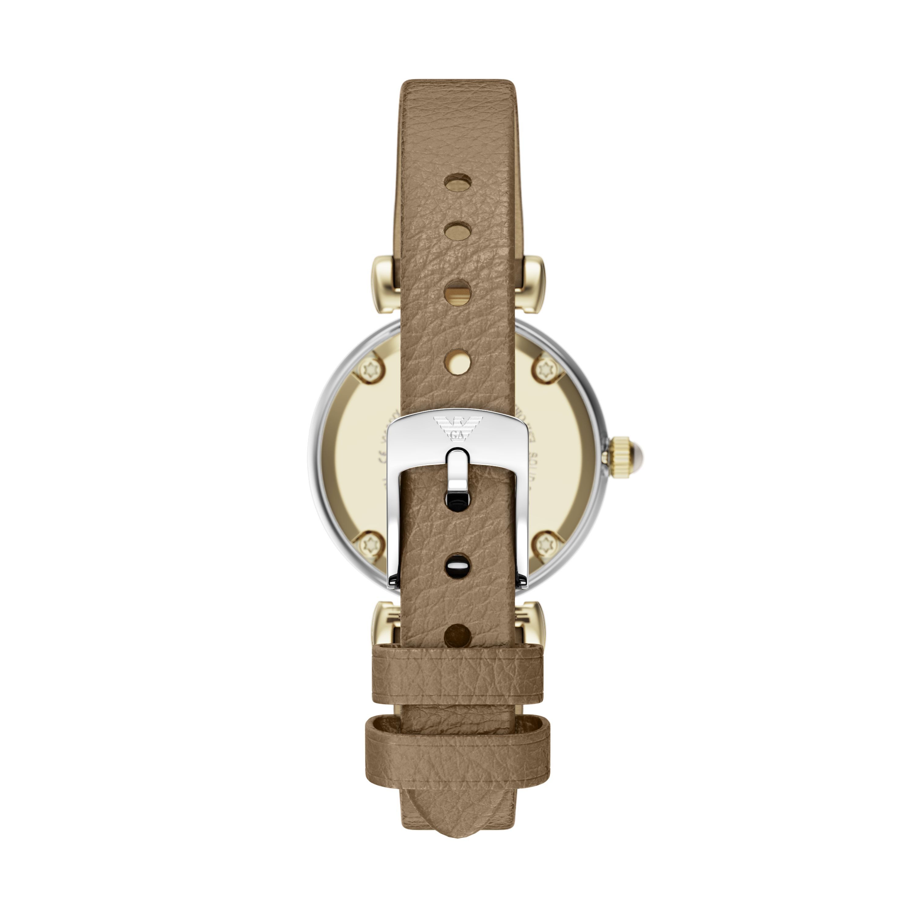 Emporio Armani Quarzuhr AR11770, Armbanduhr, Damenuhr, Lederarmband, analog