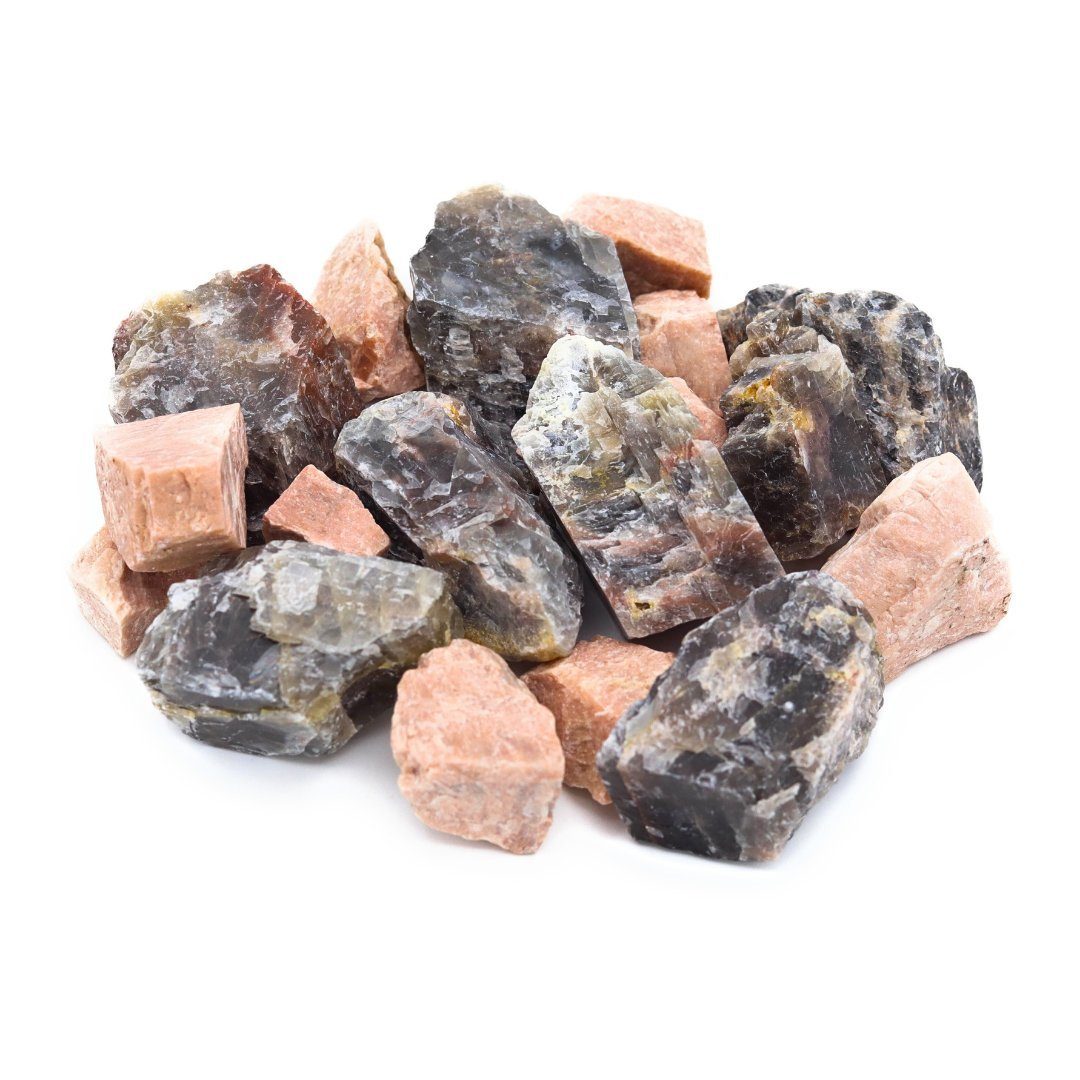 Mineralien Mondstein LAVISA Dekosteine, echte Edelstein Natursteine Kristalle, Edelsteine,