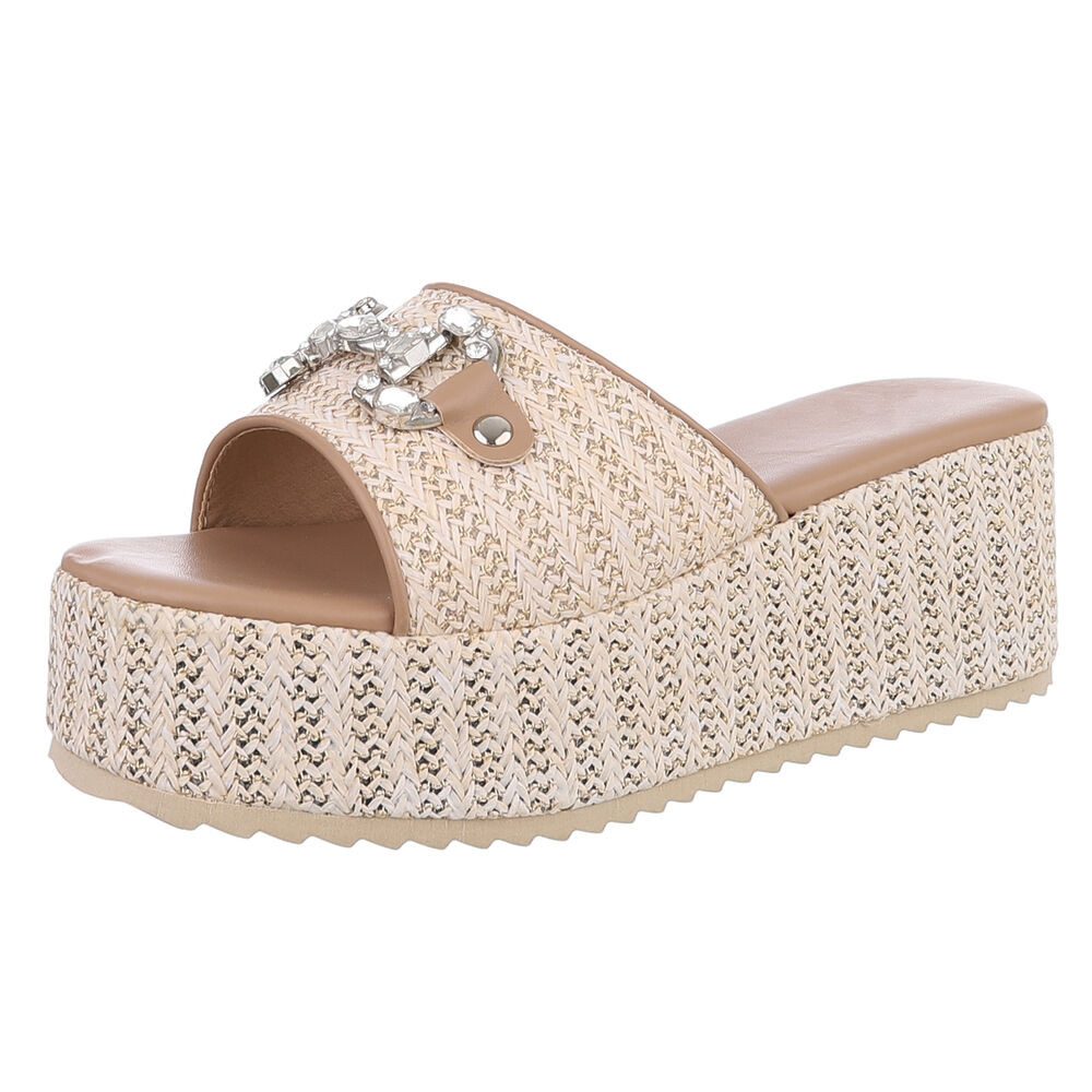 Ital-Design Plateau-Sandalen mit Schmuckdetail für Damen günstig online kaufen