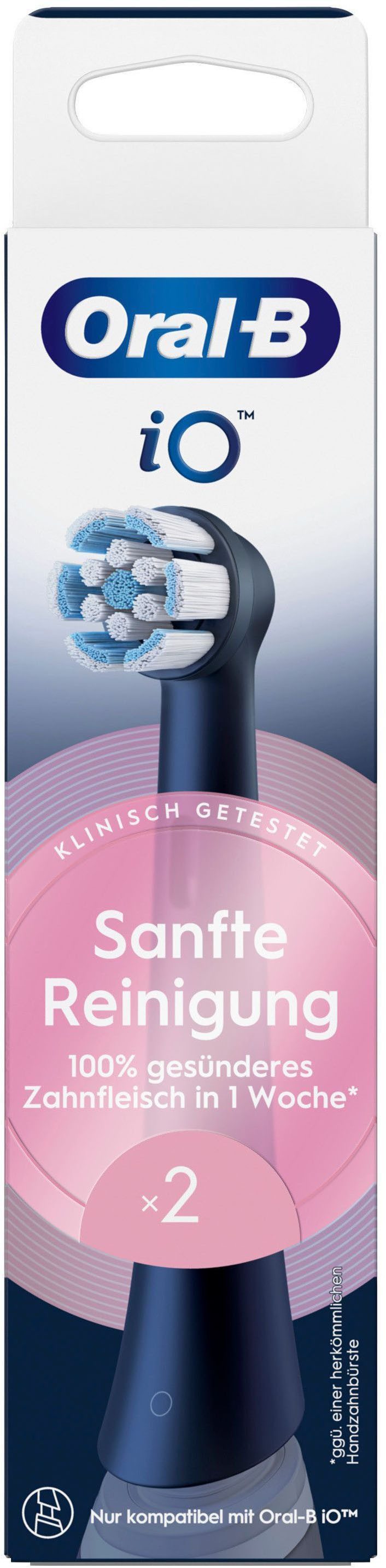 Oral-B Aufsteckbürsten iO Sanfte Reinigung, fortschrittliche Plaque-Entfernung, für empfindliches Zahnfleisch