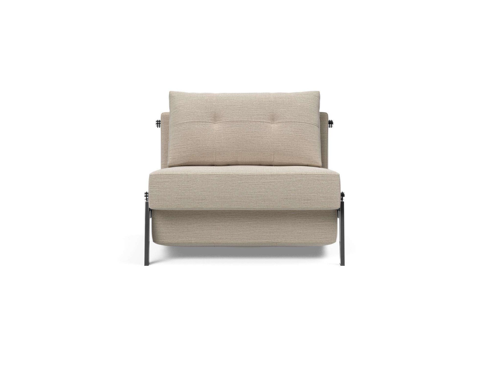 INNOVATION LIVING ™ Sessel CUBED Schlafsessel, bequem, hochwertige Verarbeitung, edle Chrom Füße