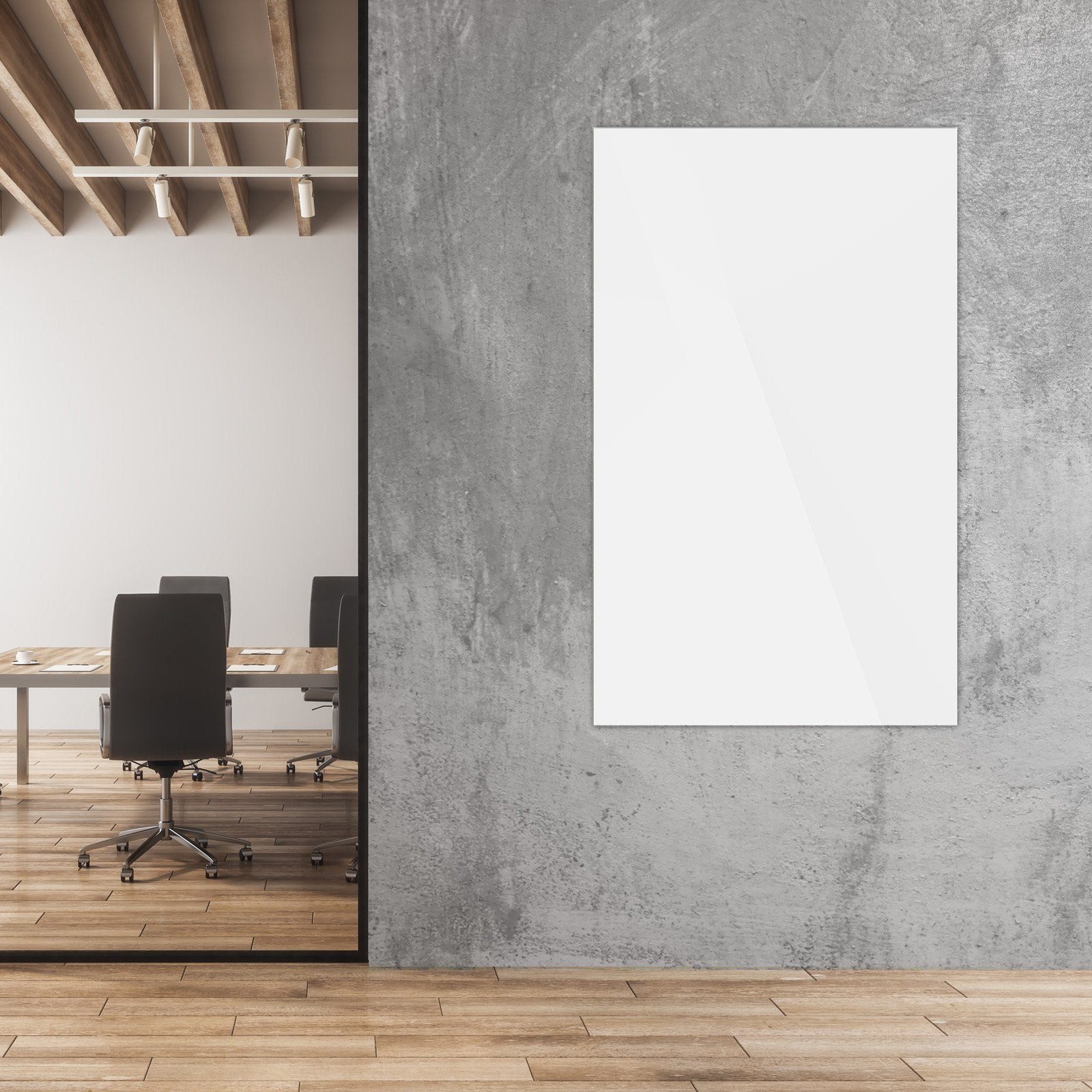 Master of Boards Magnettafel Glas-Whiteboard Pearlwhite, Glasmagnettafel in 9 Größen, Whiteboard, (für Büro & Zuhause), Sicherheitsglas rahmenlos, magnethaftend, unsichtbare Aufhängung