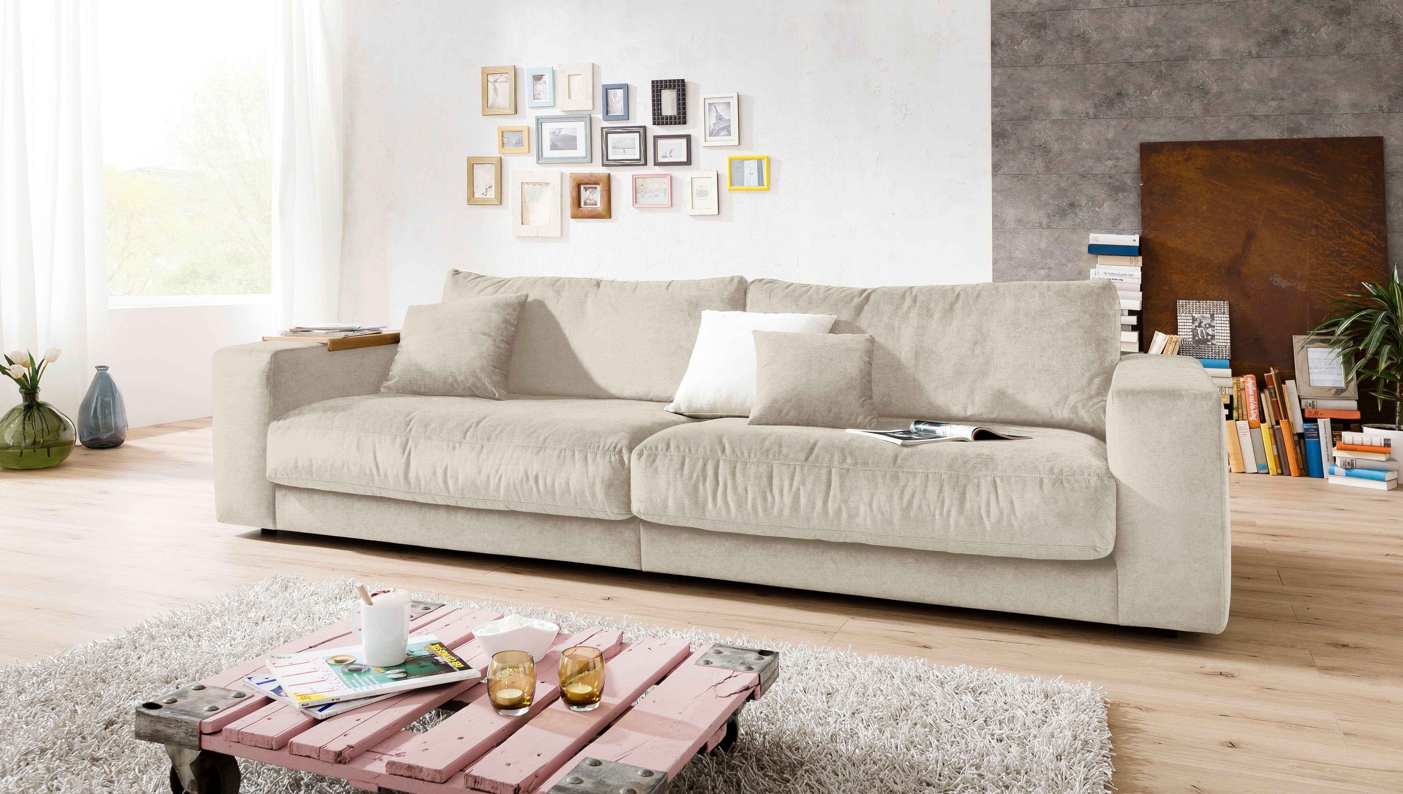 3C Candy Big-Sofa Enisa incl. II, Easy Flecken-Schutz-Bezug mit Wahlweise Flatterkissen, care 1