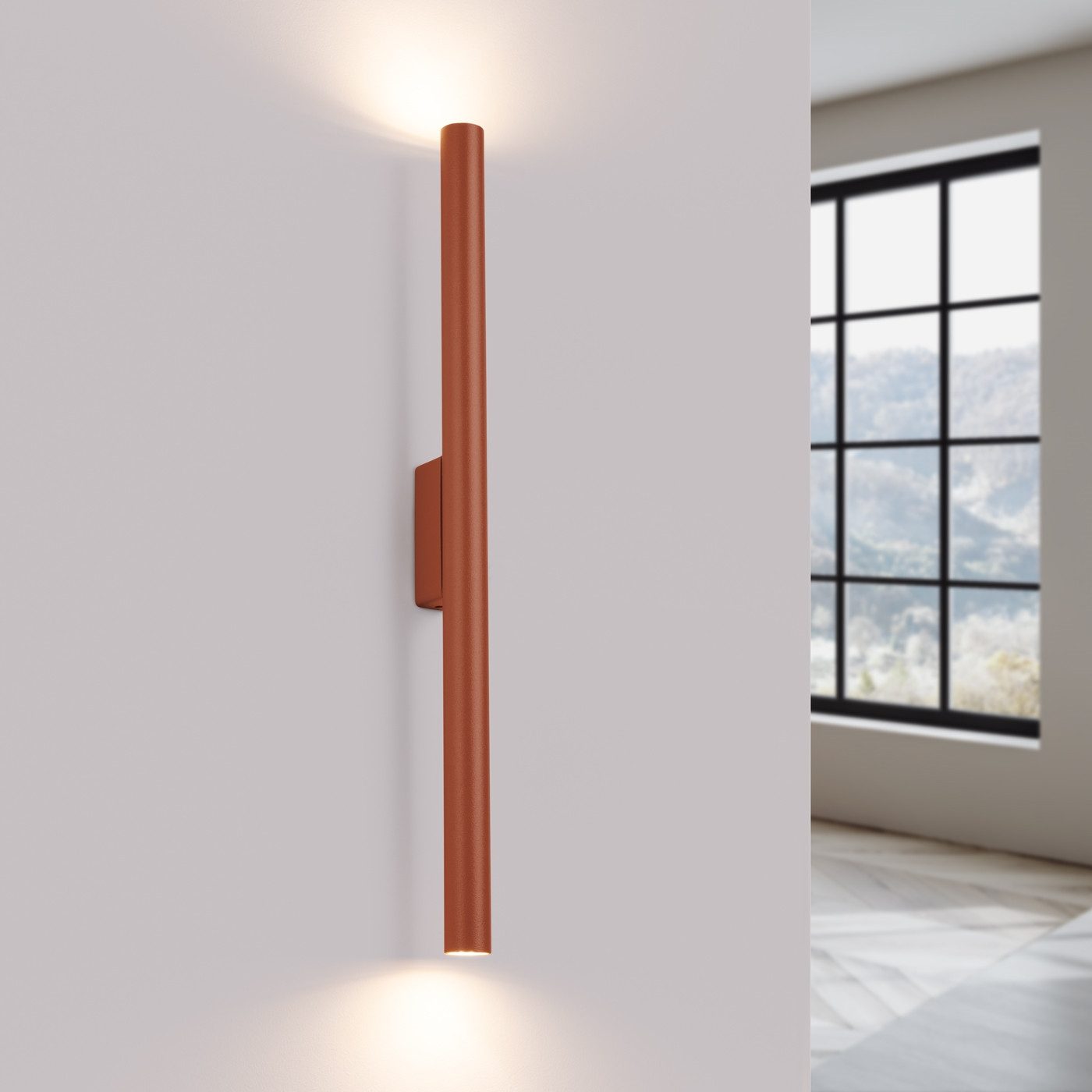 SOLLUX lighting Wandleuchte Wandleuchte Pastelo 2 Roter Ocker, Nicht enthalten
