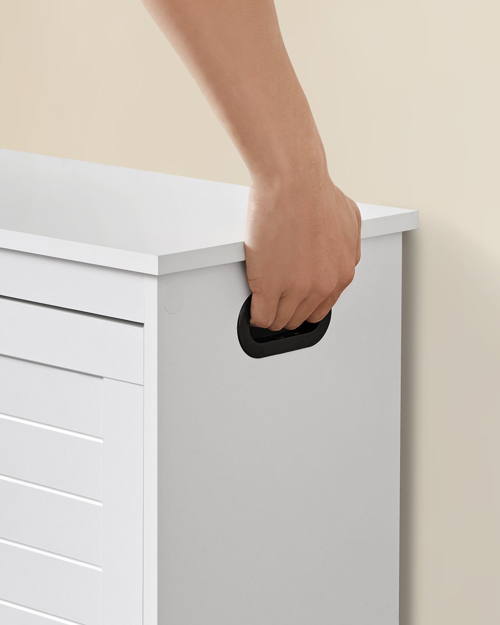 VASAGLE Schuhbank, Sitzbank mit Kappe, mit seitlichen Griffmulden