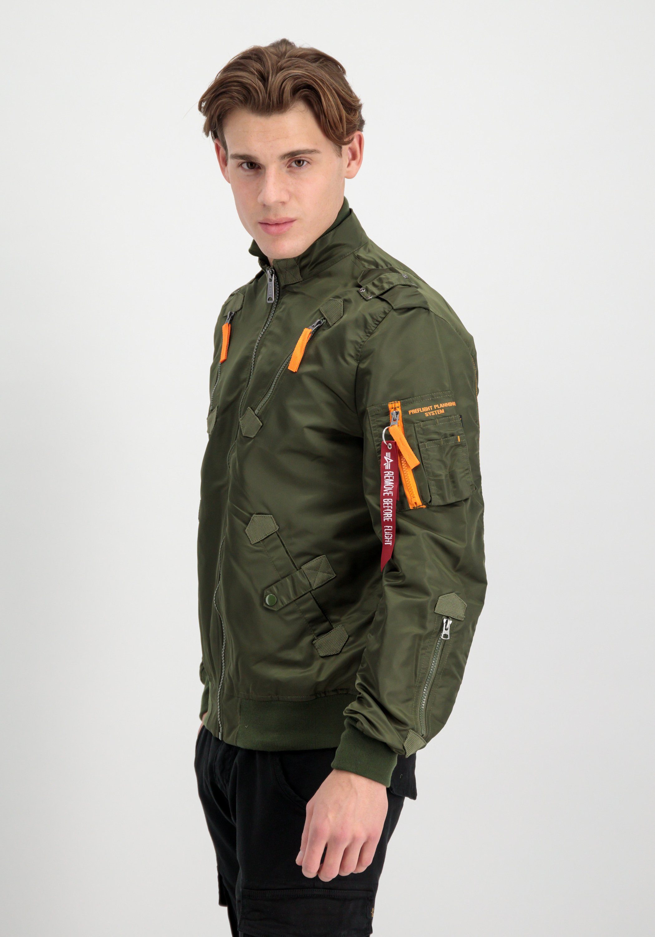 Bomberjacke Falcon Jackets dark & Alpha Industries Bomber green - Alpha Industries Flight II Men