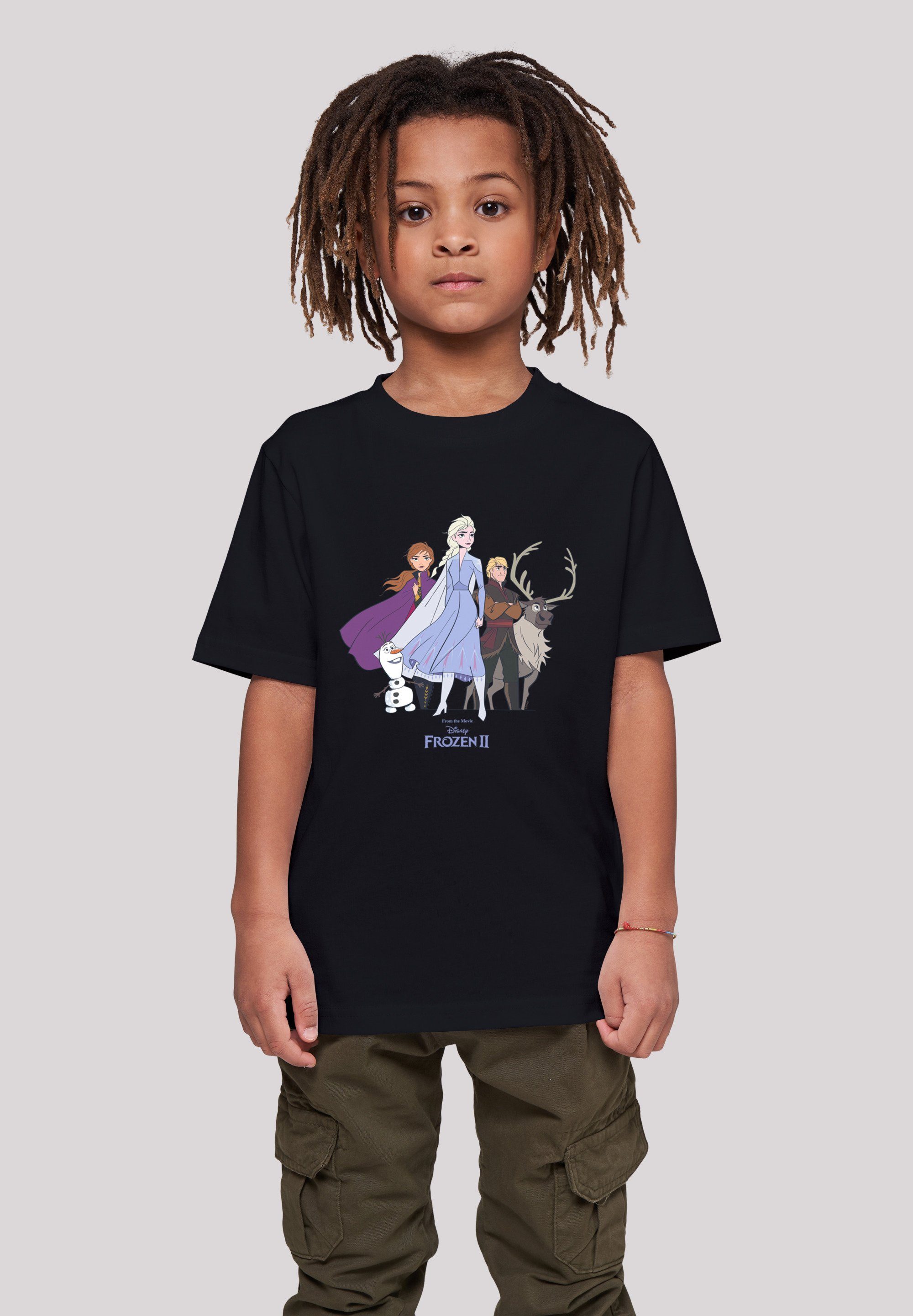 T-Shirt F4NT4STIC Frozen 2 schwarz Disney Merch,Jungen,Mädchen,Bedruckt Kinder,Premium Unisex Gruppe