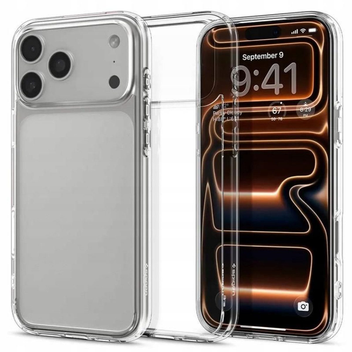 Spigen Handyhülle Ultra Hybrid Case Transparent Kompatibel mit iPhone 17 Pro Max 6,9, Hybridhülle mit stoßdämpfendem Rahmen und klarer Optik