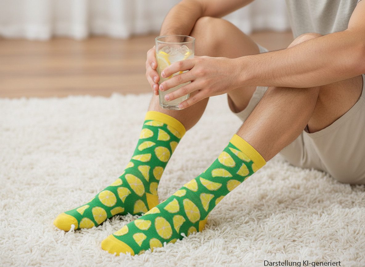 Apollo Socken Limonade (1-Paar) originell verpackt in einer Getränkedose