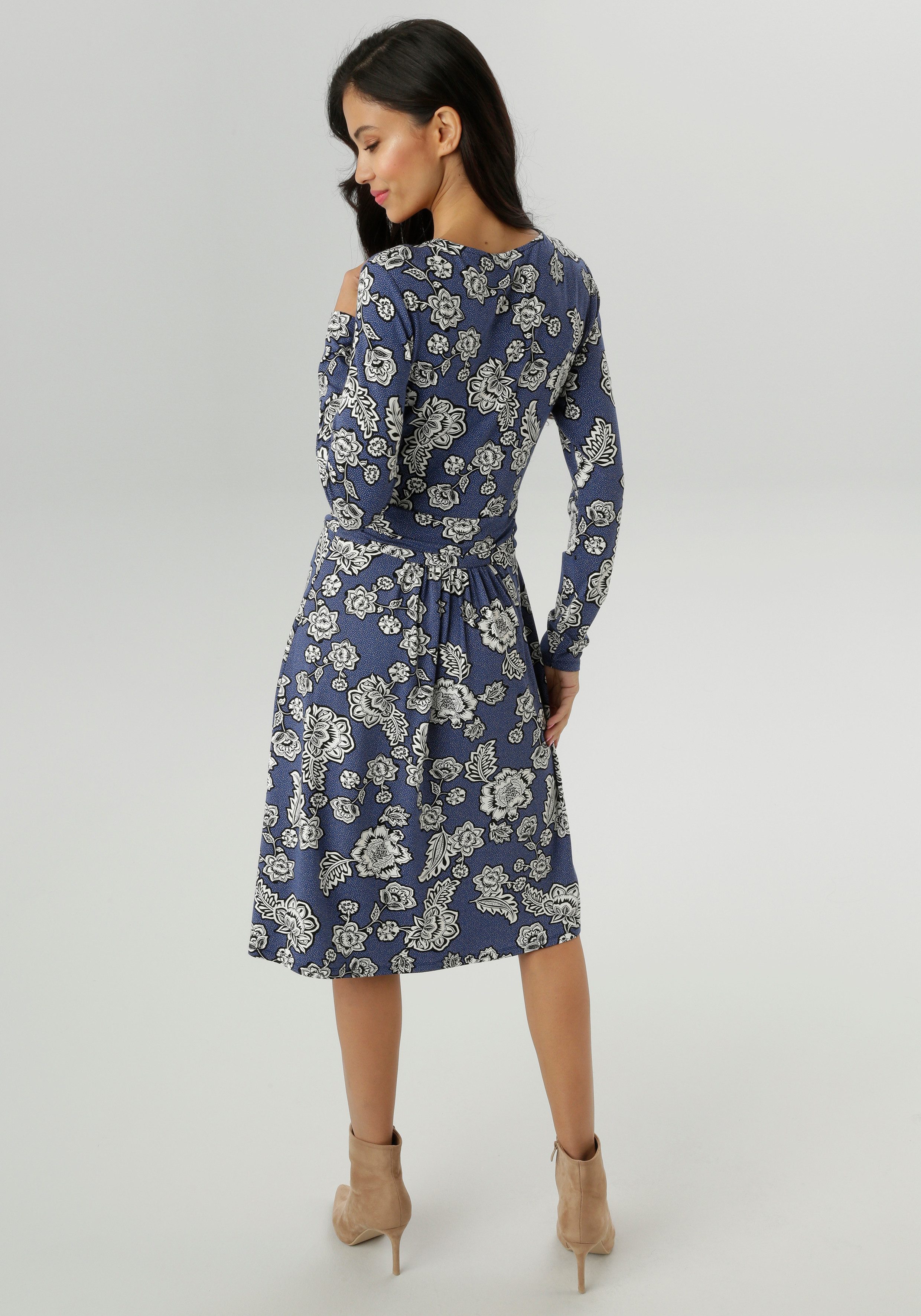 Aniston SELECTED Jerseykleid mit abstrakter Blüten- günstig online kaufen