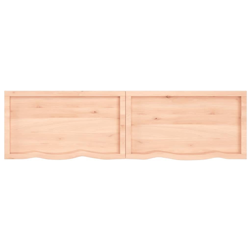 furnicato Tischplatte 200x50x(2-4) cm Unbehandelt Eiche Massivholz