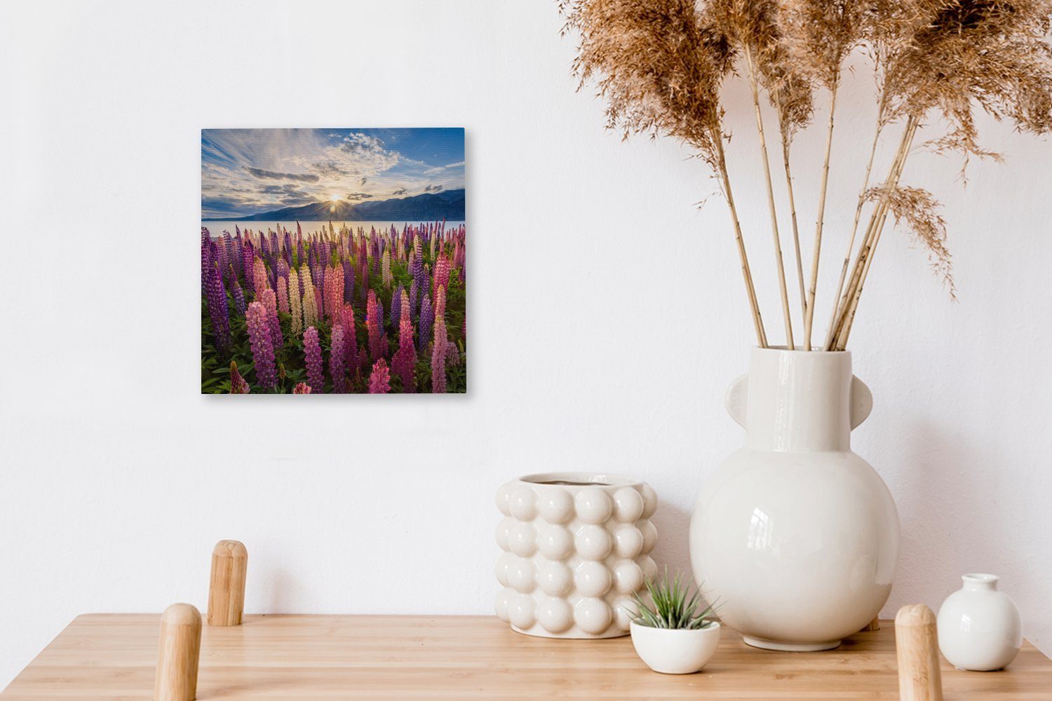 OneMillionCanvasses® Rosa, Schlafzimmer Neuseeland Bilder (1 Pflanze Leinwand für Leinwandbild Wohnzimmer St), - -