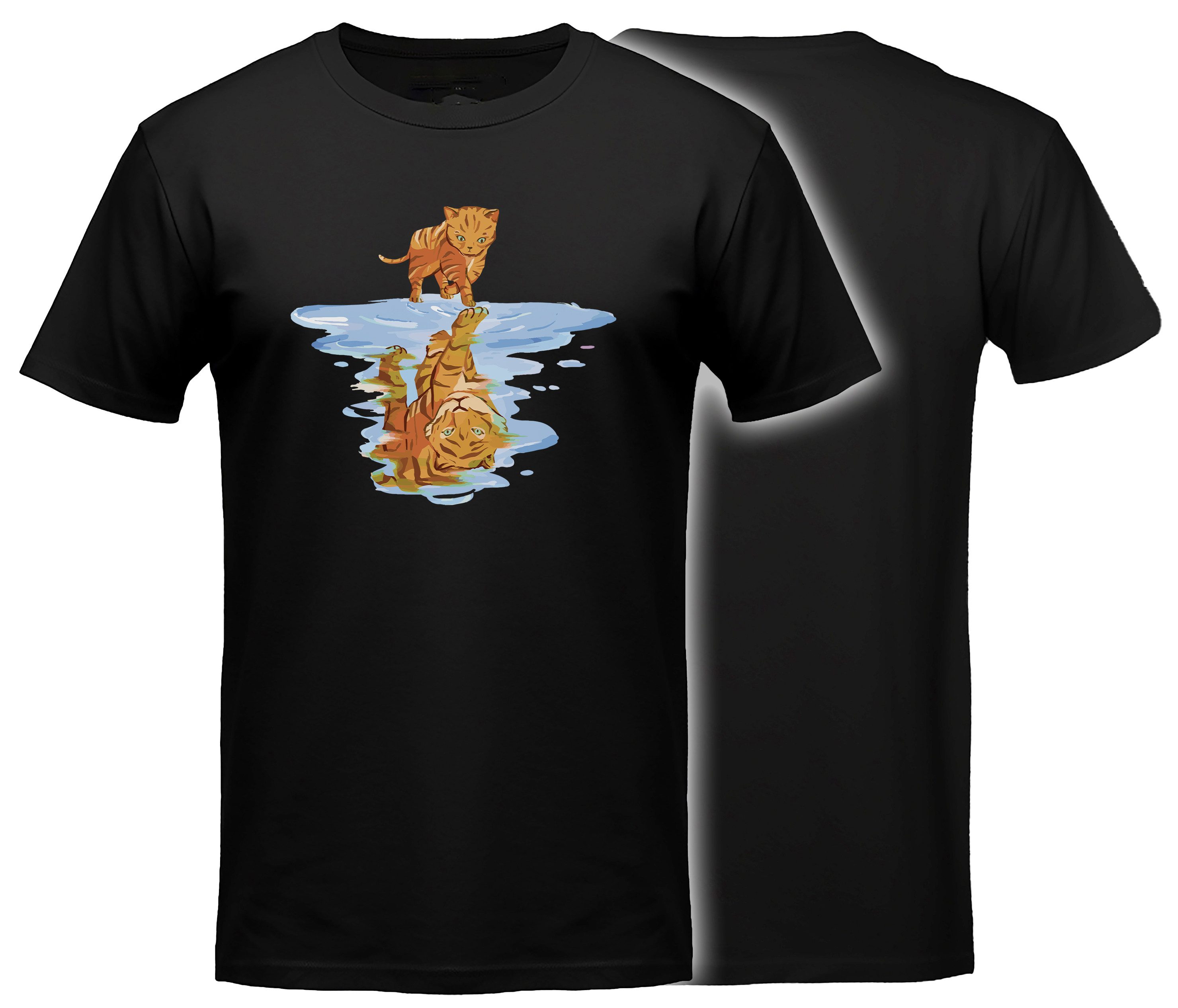 T-Shirt Katzen print Shirt Tiger