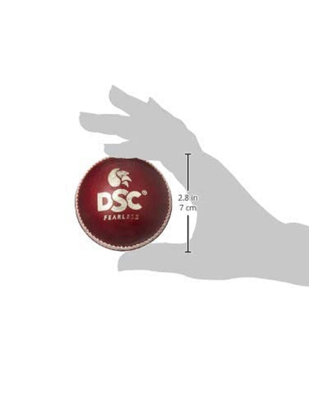 DSC Tennisball DSC Pro League Cricket-Lederball, Bessere Formbeständigkeit (Enthaltene Komponenten: 1 Cricketball, Spielfläche: Innen/Außen, Strapazierfähig und langlebig), Naturkern, vierteilig, langlebig, fein & exzellente Qualität.