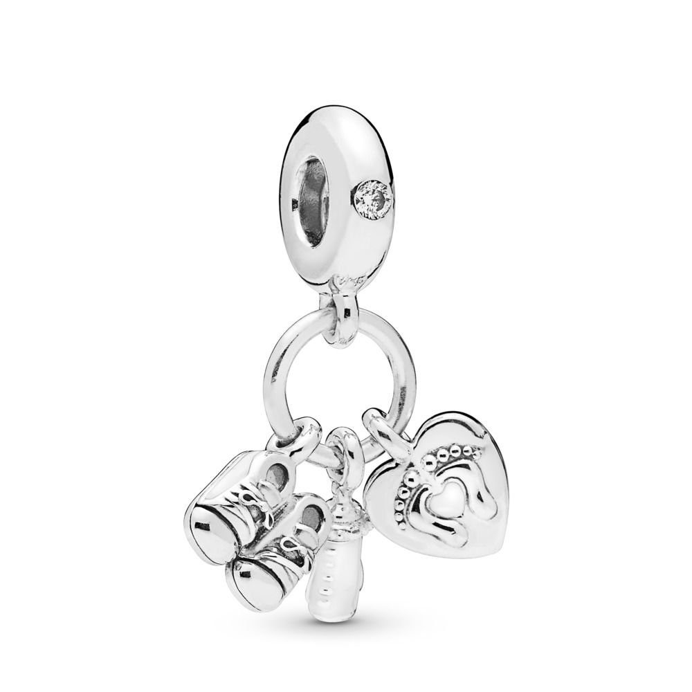 Pandora Charm-Einhänger Pandora 798106CZ Charm-Anhänger My Little Baby Sterling-Silber