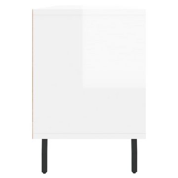 furnicato TV-Schrank Hochglanz-Weiß 150x30x44,5 cm Holzwerkstoff