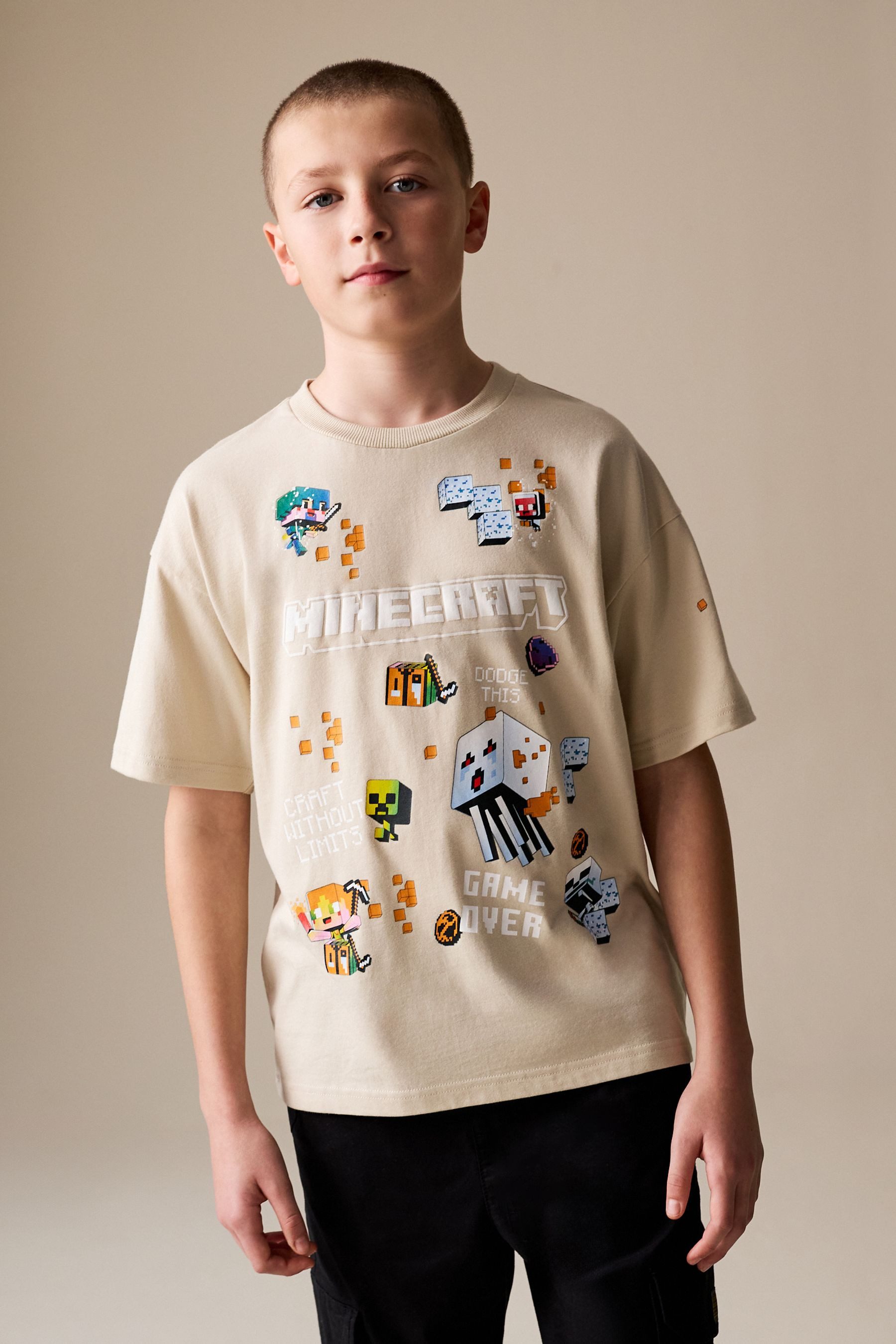 Next T-Shirt T-Shirt von Minecraft mit Pailletten (1-tlg)