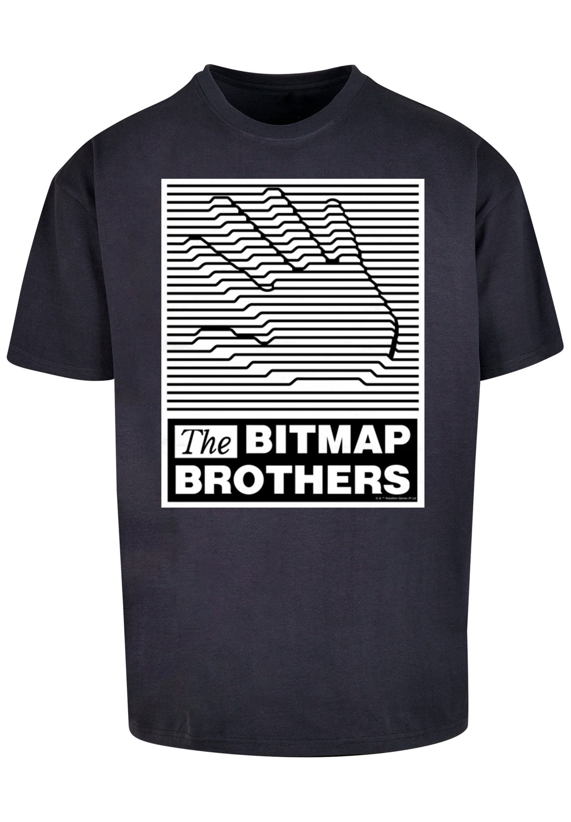 T-Shirt Bros Gaming F4NT4STIC Print Retro Bitmap navy SEVENSQUARED