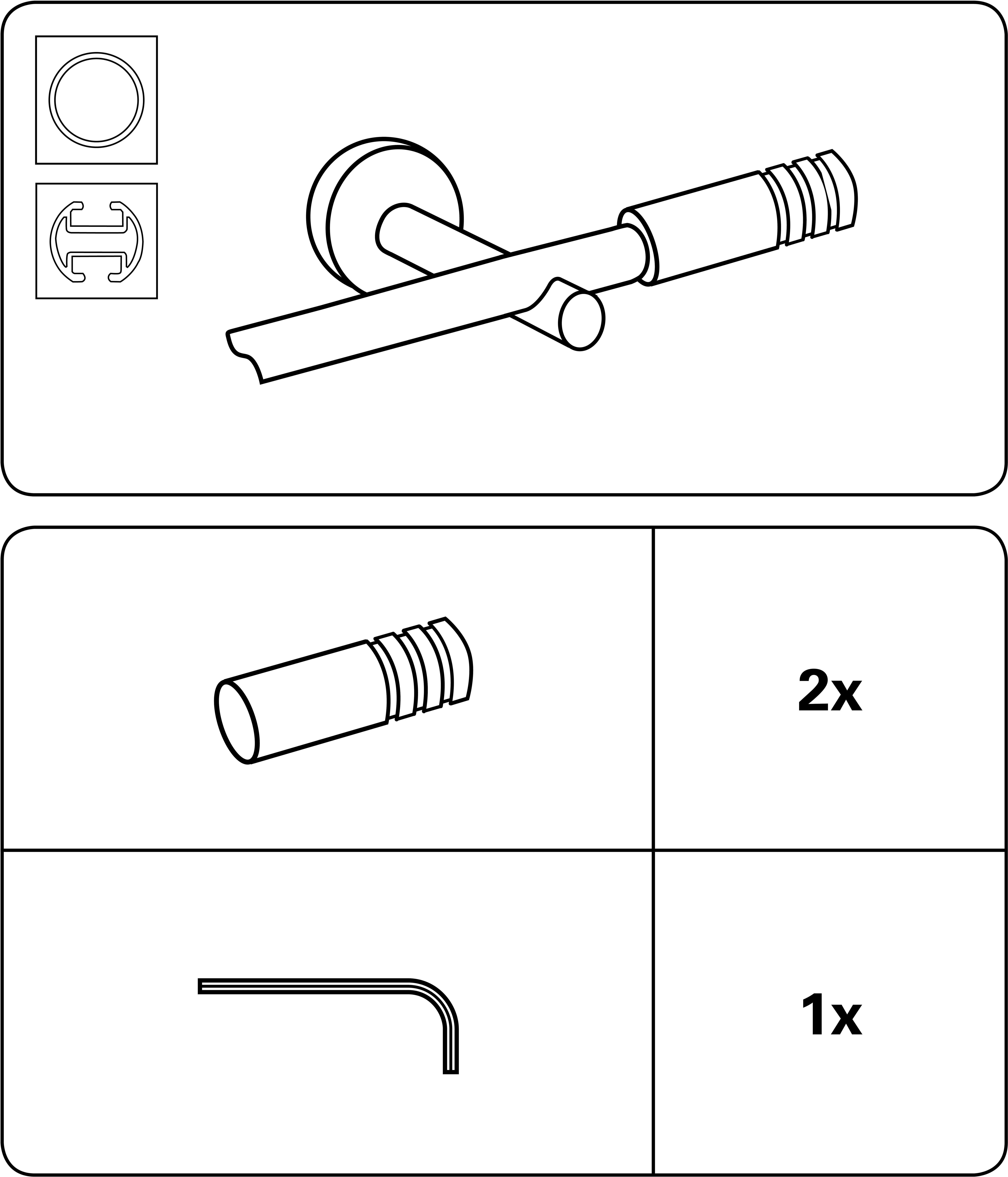 GARDINIA Gardinenstangen-Endstück Zylinder, (2-St), Serie Gardinenstange günstig online kaufen