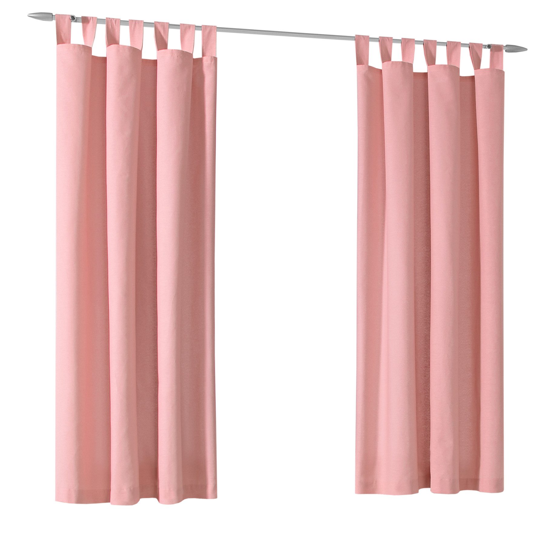 heimtexland Vorhang Dekoschal Baumwolle Fensterdeko Gardine blickdicht (1 St), Schlaufen, blickdicht, Polycotton, Natur I Kräuselband oder Schlaufen I verschied – Bild 2 von 5
