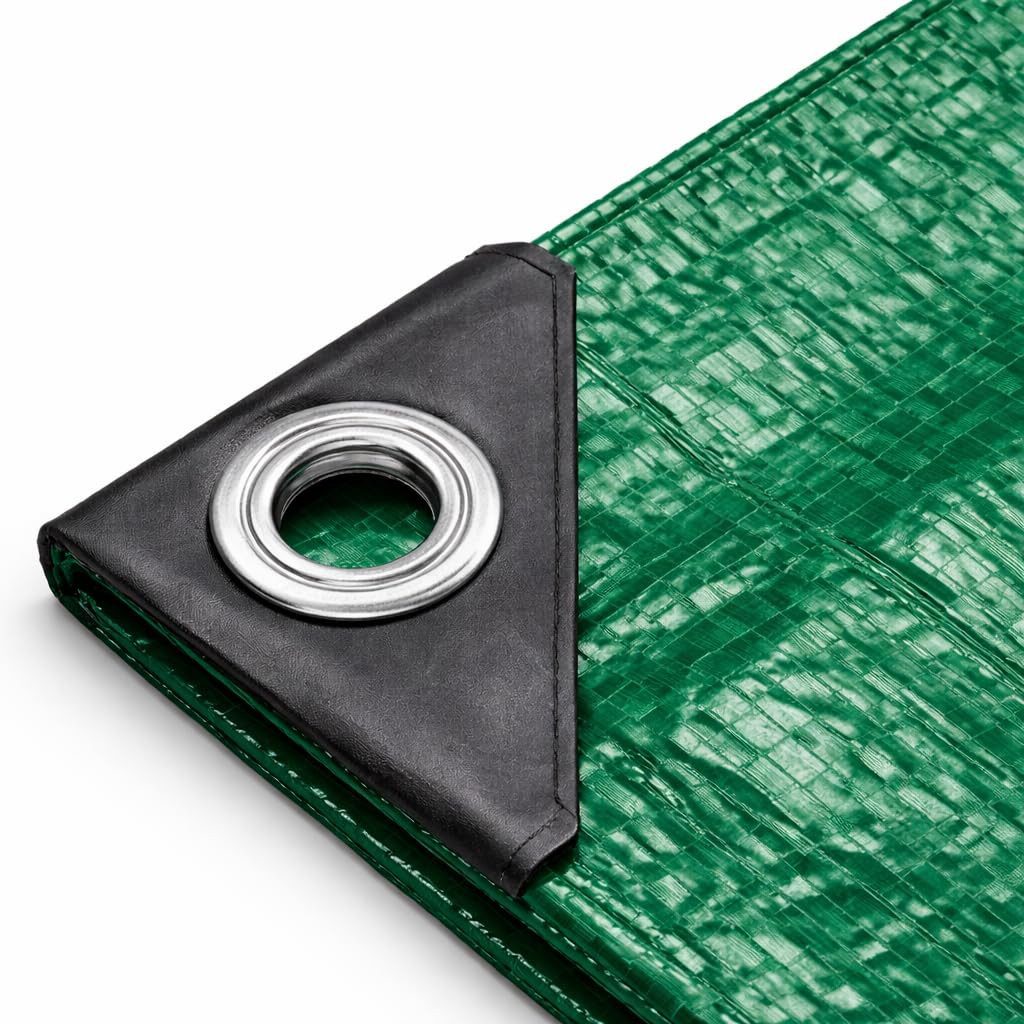PlaneEasy.® Schutzplane Schutzplane grün – wasserdichte Gewebeplane 200g/m² (Packung, Abdeckplane mit Ösen), wasserdichte Outdoor-Abdeckung, 2x2m
