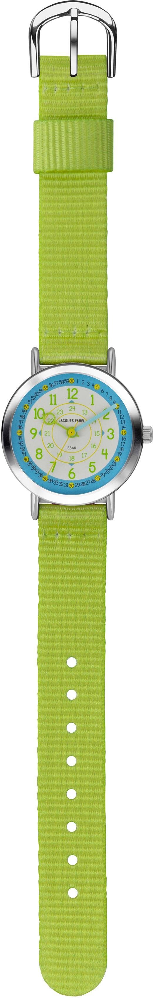 Jacques Farel Quarzuhr Happy Learning, Lernuhr, KOP 05, Armbanduhr, Kinderuhr, ideal auch als Geschenk