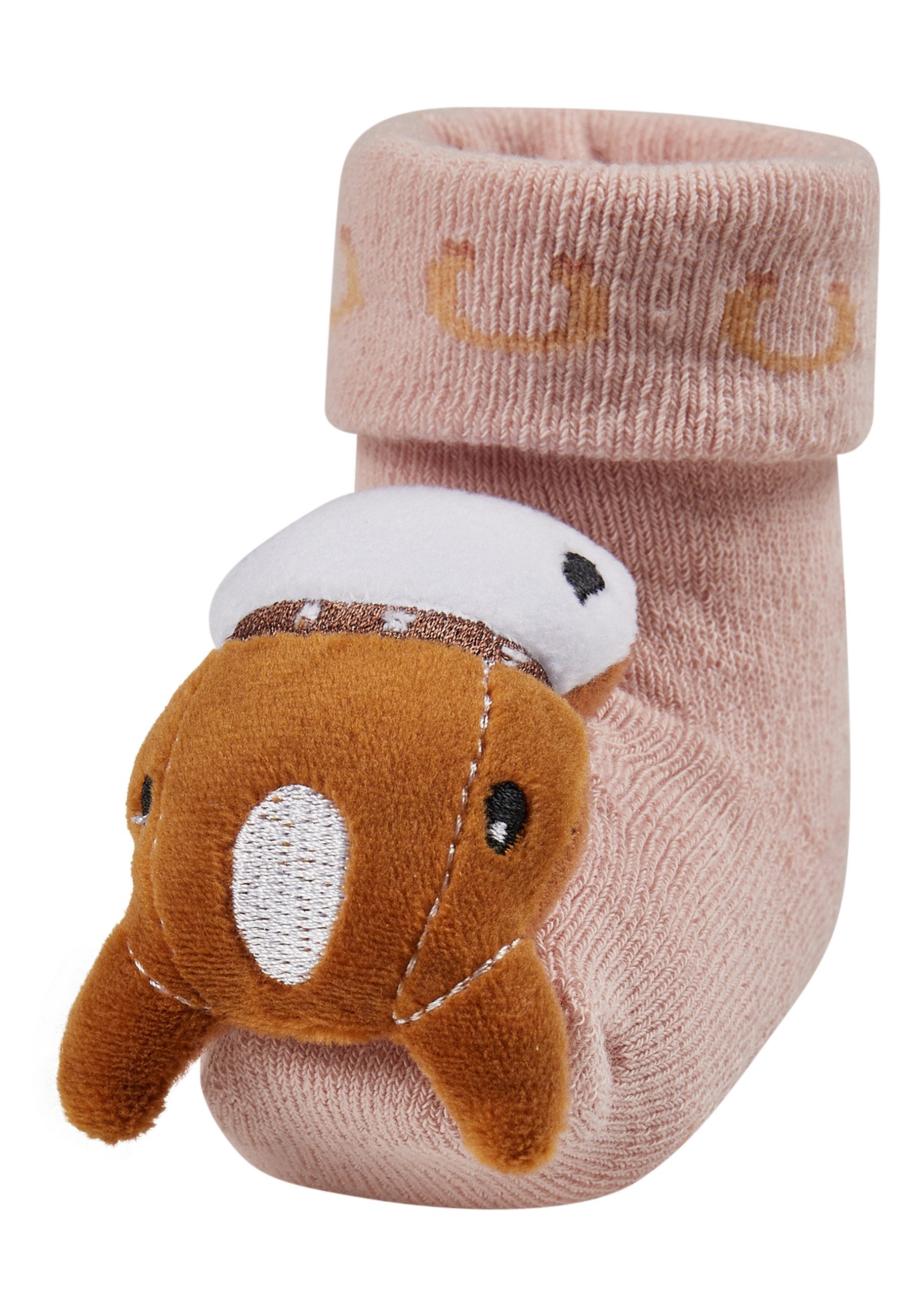 Sterntaler® Rasselsocke Baby Rasselsocken Pferd, Baby Socken mit Umschlag, Innenfrottee und Rasselfigur