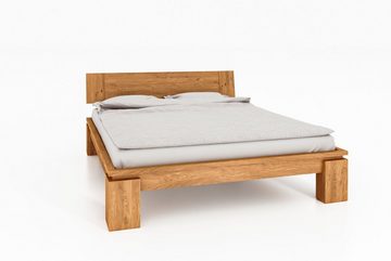 byoak Bett VINCI 90 x 220 aus Massivholz, mit Holzkopfteil, Naturgeölt