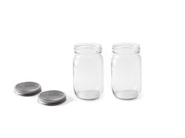 Hanseküche Anzuchttopf Sprossenglas 2er Set mit jeweils 1 Liter Volumen (2 Gläser, 1 St., 2x 1 Liter Volumen), Hygenisch, fester Stand