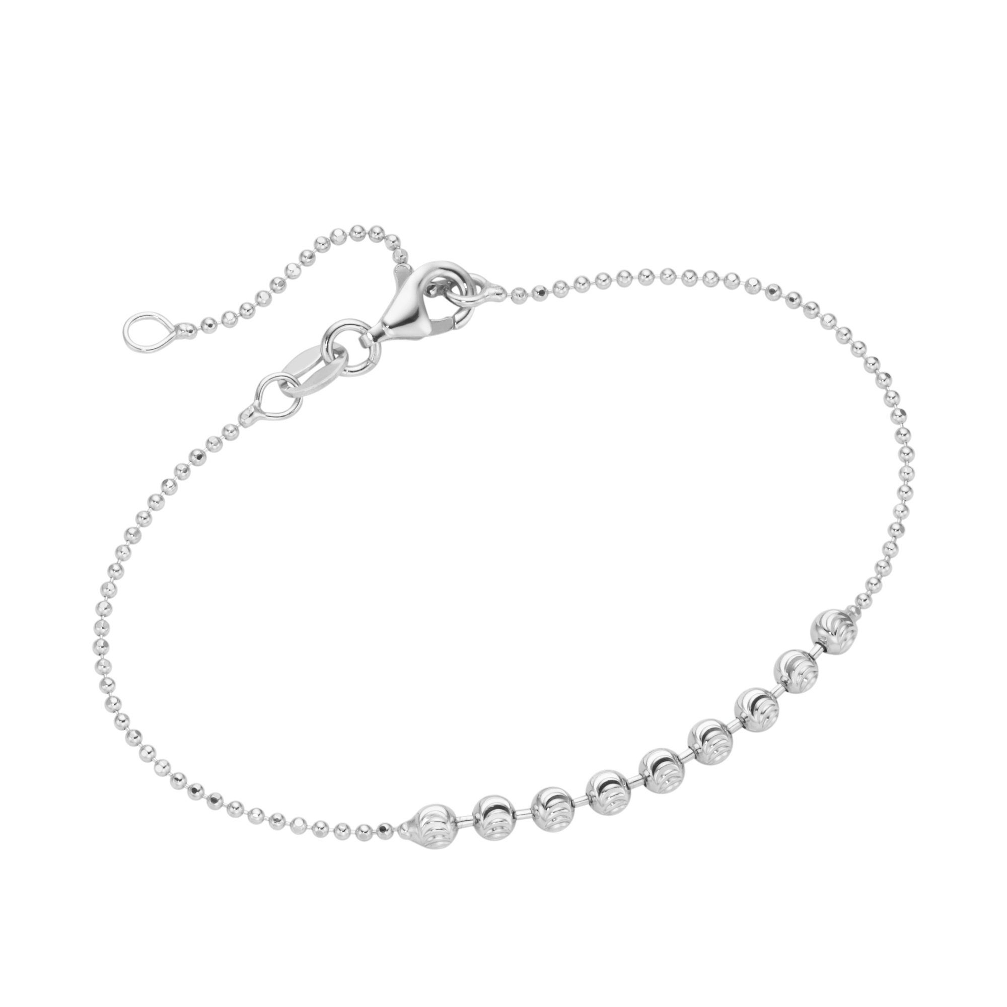Smart Jewel Armband elegantes Kugelketten Armband, Silber 925