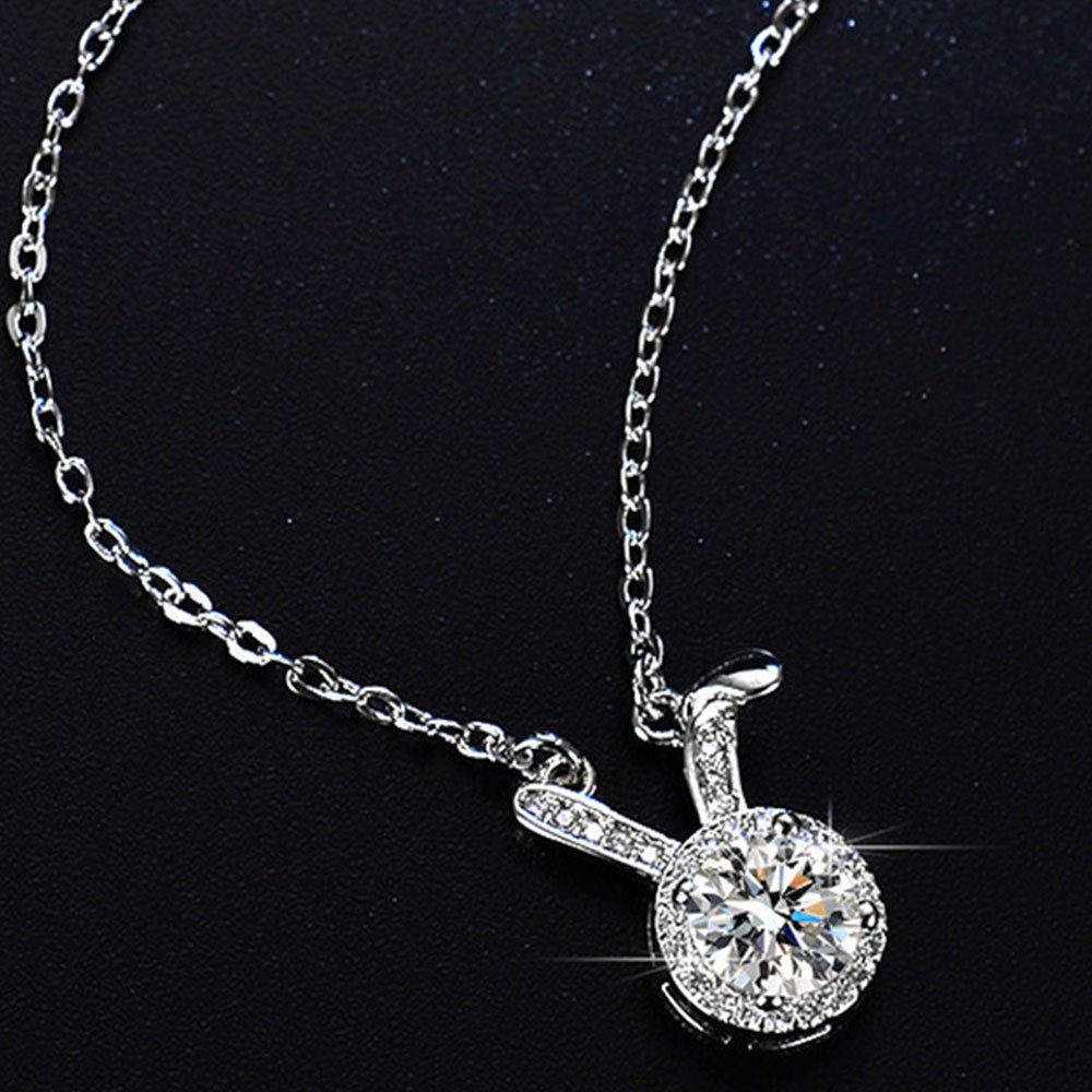 LAKKEC Kaninchen Diamanten hängend Mode Charm-Kette Silberkette Damen mit Kette