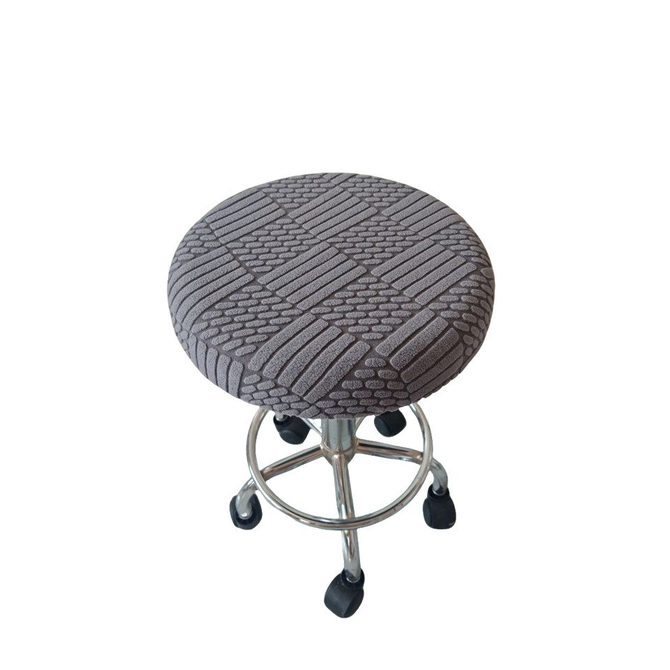 Agger Stuhlhusse Hockerbezug Rund Barhockerbezug Stuhlbezug Stretch,Stuhlüberzug, elastischer Sitzbezug, geeignet für runde Sitzflächen von 28–40 cm