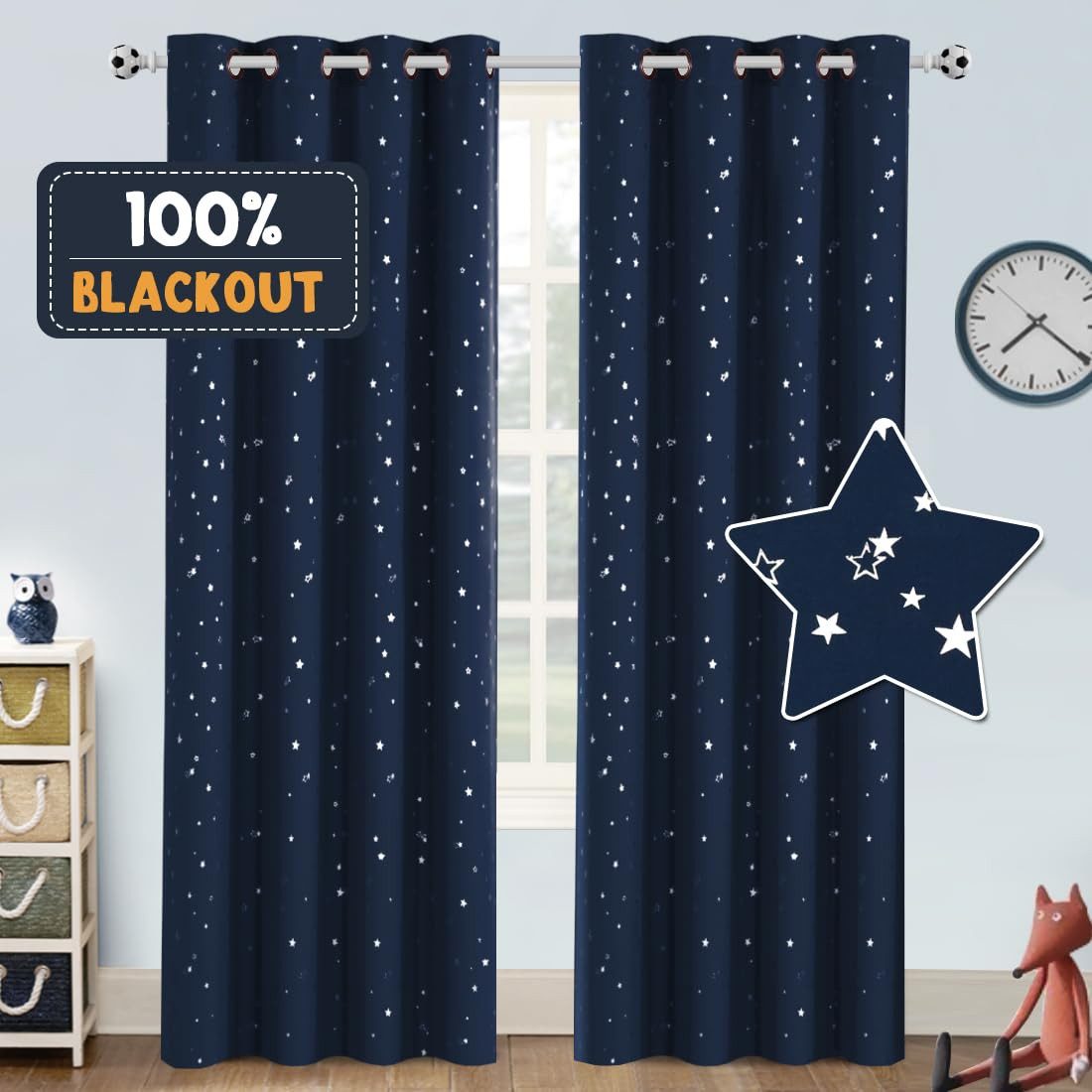 Coonoor Verdunkelungsvorhang Verdunklungsvorhänge Vorhänge Blickdicht Wohnzimmer Curtains (1 St), mit ösen Verdunkelung – Bild 5 von 5