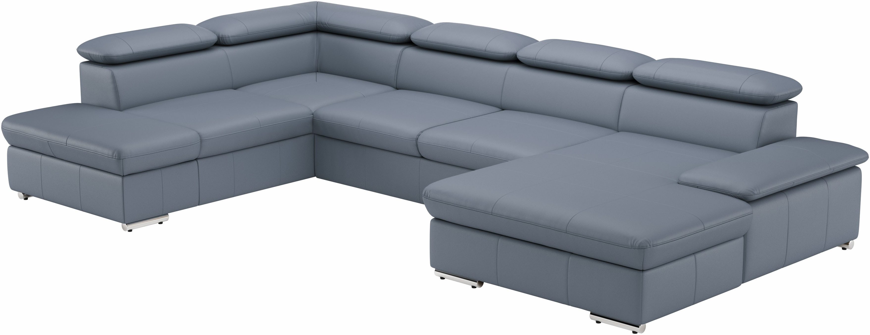 sit&more Wohnlandschaft Valantine U-Form, B: 349 cm, mit Arm- & Kopfteilverstellung, optional mit Bettfunktion