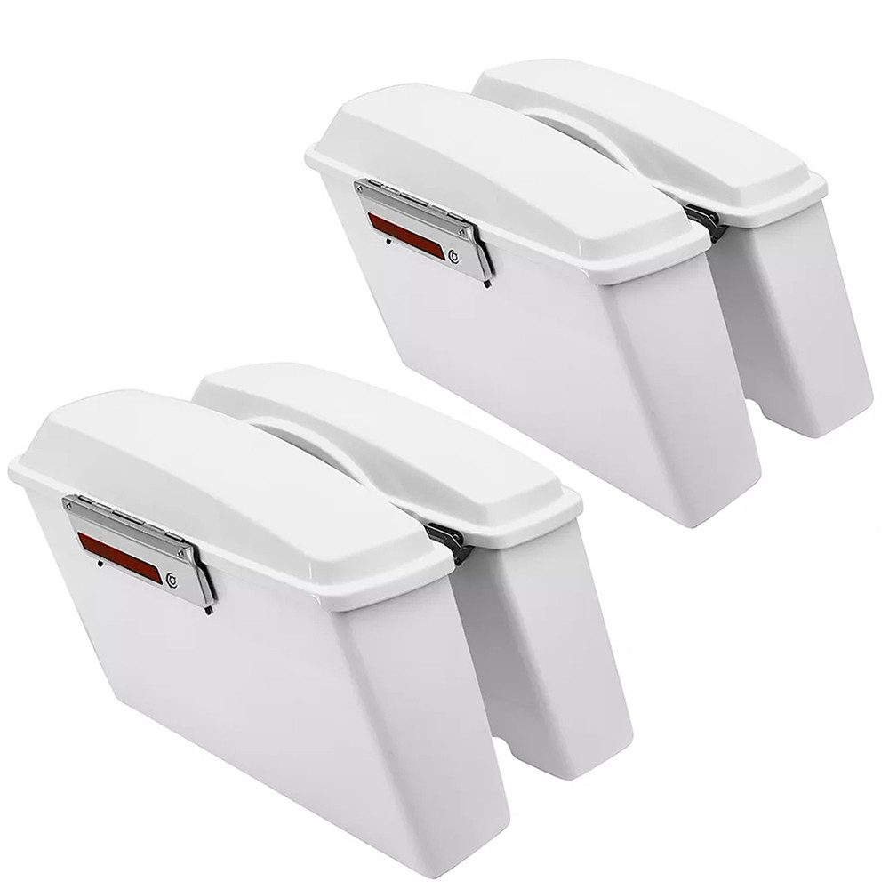 Craftride Koffer Set 2x Seitenkoffer für Harley Davidson Touring Modelle 94-13 # weiß g