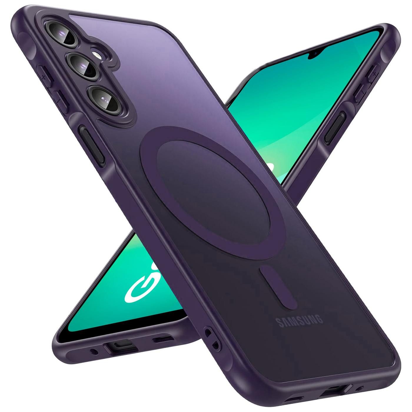 CoolGadget Handyhülle Magnet-Hülle für Samsung Galaxy A27 5G Schutzhülle magnetisch 6,7 Zoll, Hülle Matt Stoßfest kompatibel mit QI-Laden Zubehör Kameraschutz Case