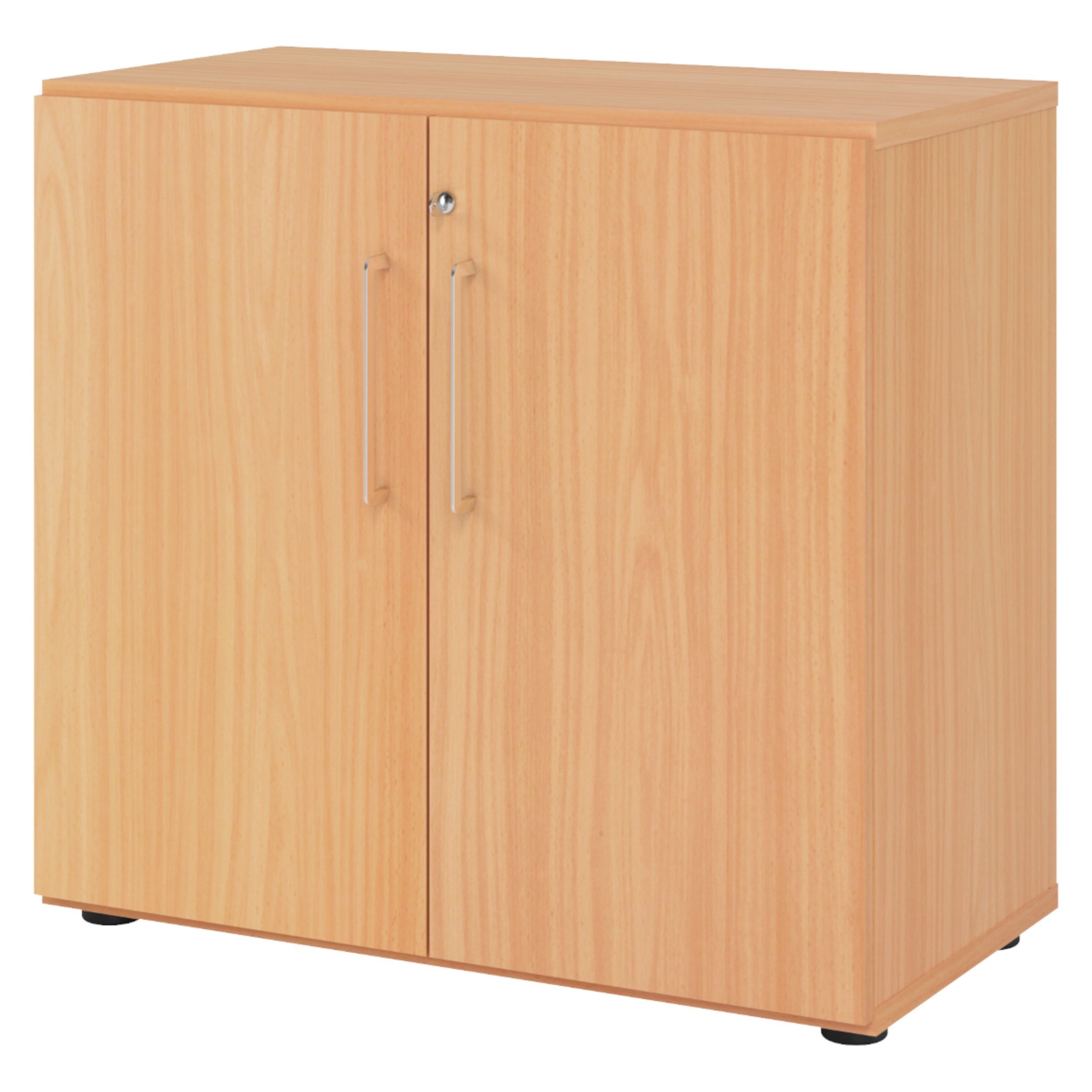 bümö Aktenschrank smart Büroschrank - 2 Ordnerhöhen Dekor: Buche