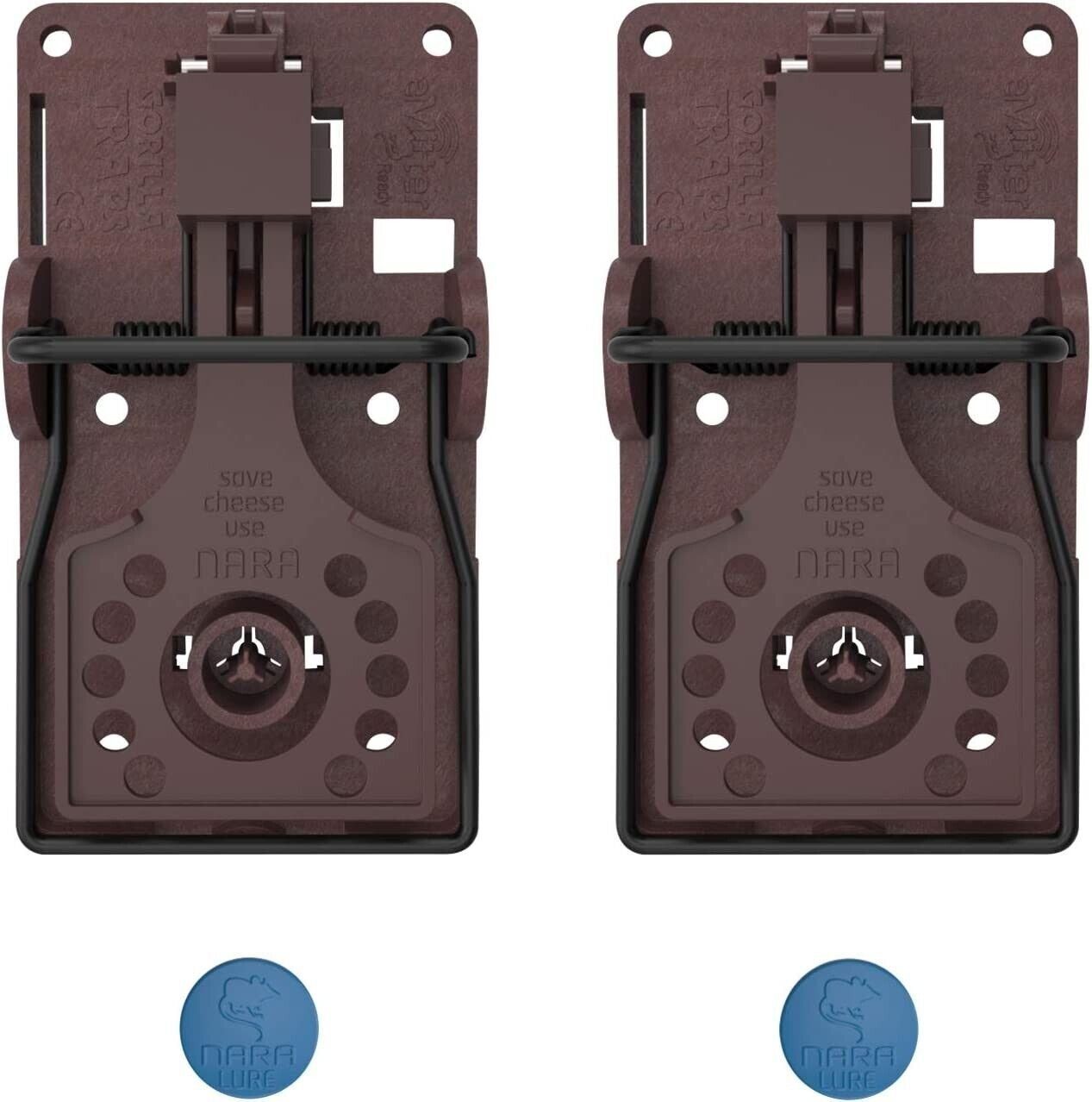 Gorilla Traps Schlagfalle Rattenfalle 2er Set inkl. Monitoring Block ohne Rattengift