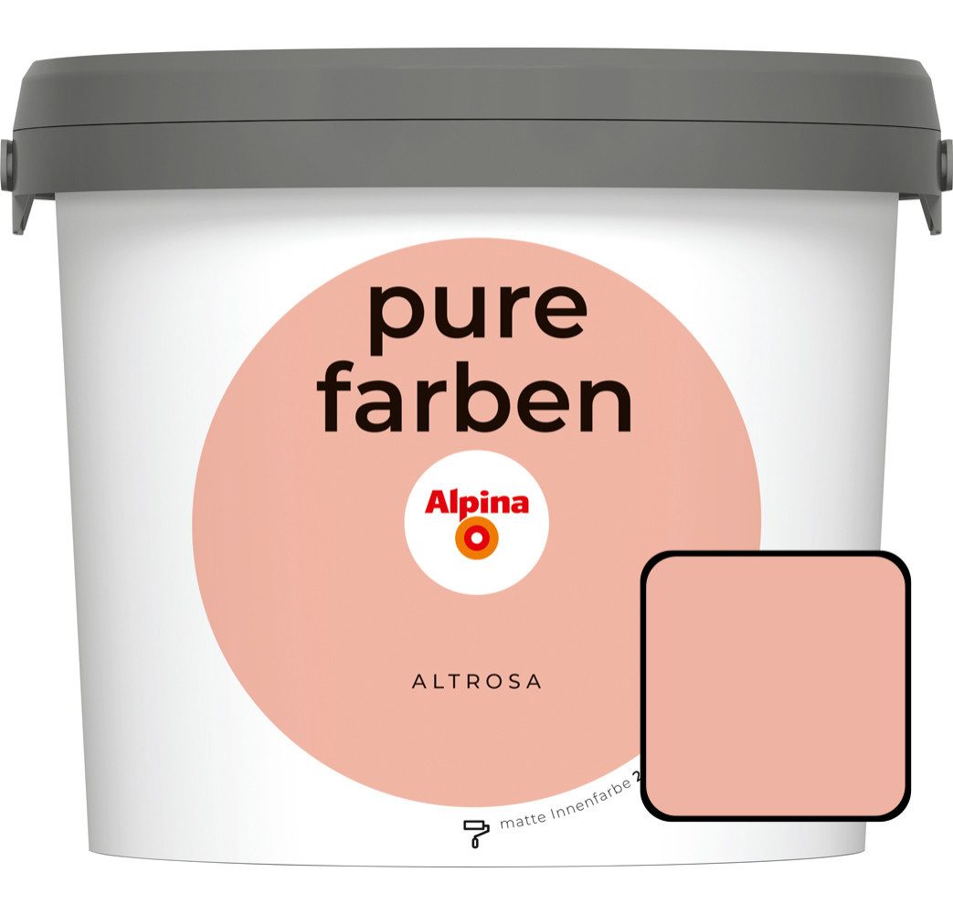 Alpina Wandfarbe Alpina Pure Farben Wandfarbe altrosa 2,5 L