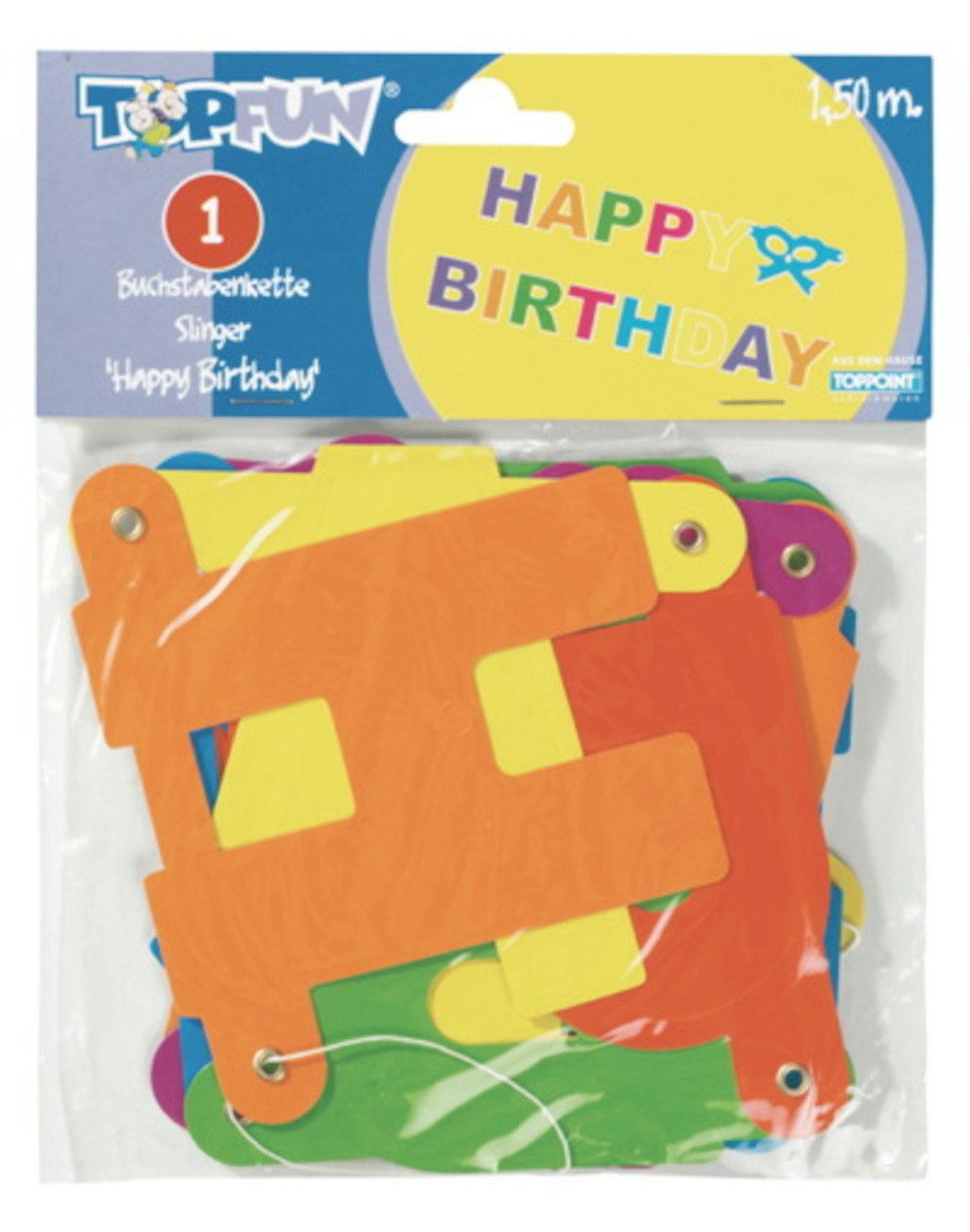 Stylex Schreibwaren Girlande Geburtstag Girlande "Happy Birthday" 1,50m