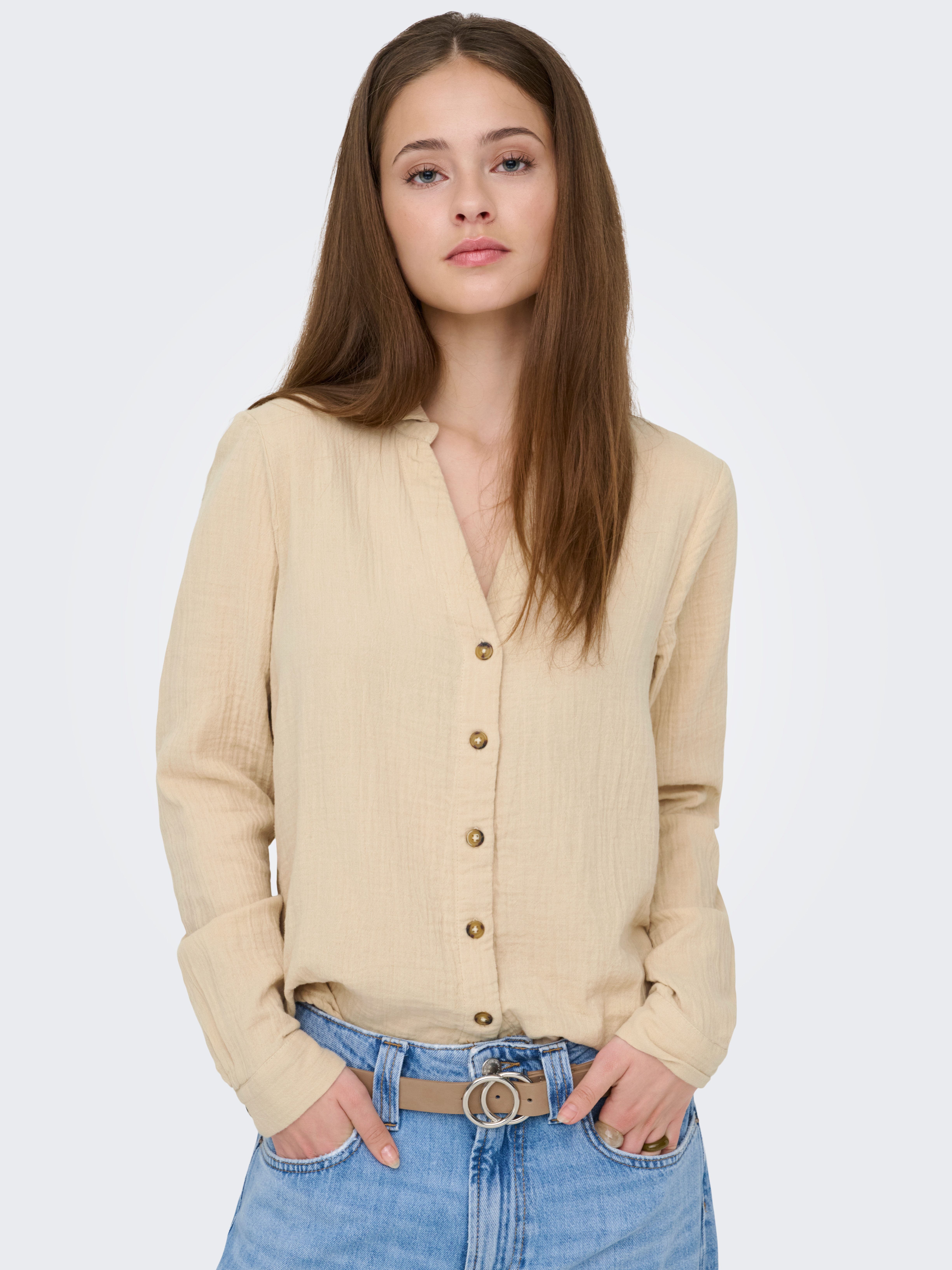 ONLY Langarmbluse ONLTHYRA LIFE L/S REGULAR SHIRT NOOS WVN