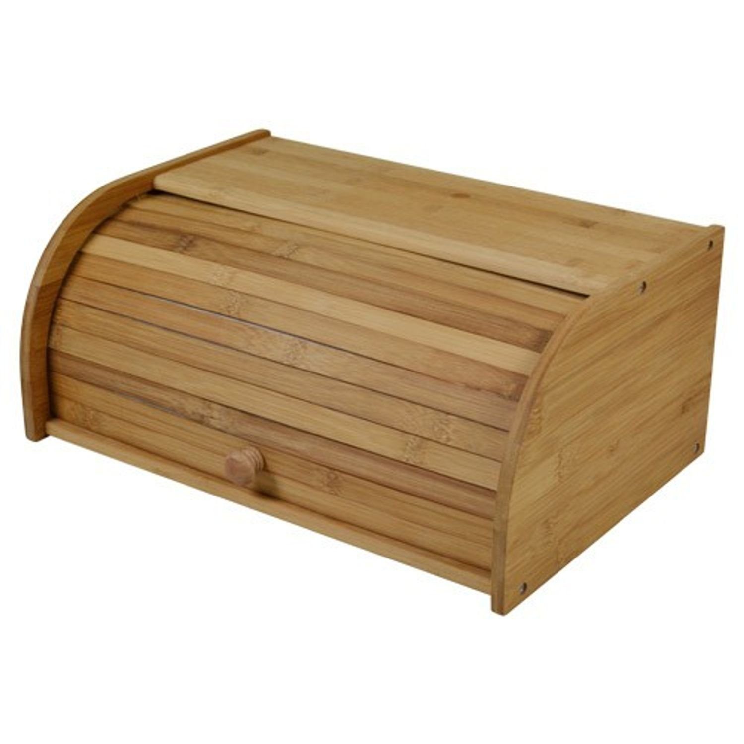 BURI 40x27x17cm Bambus Brotkasten Aufbewahrungsbox Brotbehälter Vorratsdose Rol, Bambus Brotbox