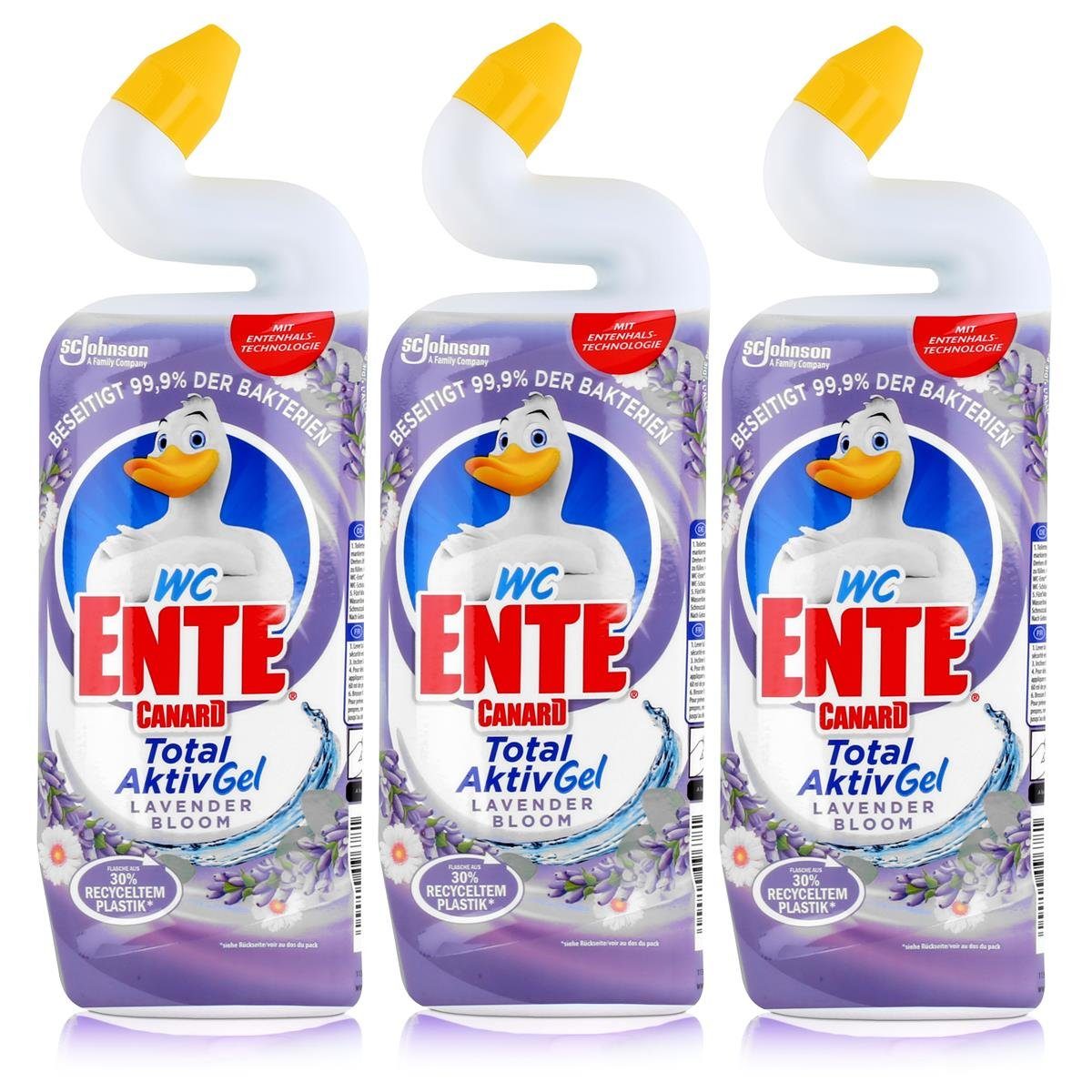WC Ente WC-Reiniger Total AktivGel Lavender Bloom 750ml (3er Pack) WC-Reiniger