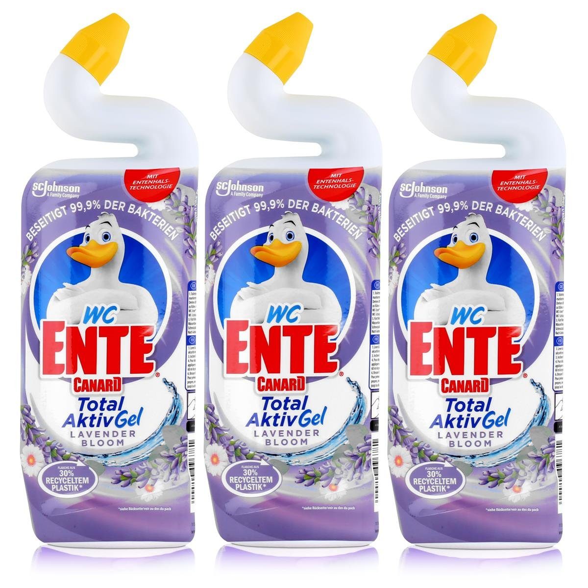 750ml Total WC (3er Ente Pack) WC-Reiniger Ente Lavender AktivGel WC-Reiniger WC Bloom